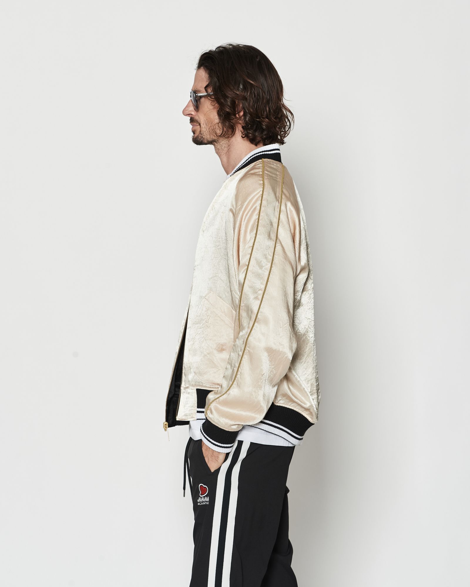 ☆先行予約☆muta MARINE × ACANTHUS  / リバーシブルスーベニアジャケット / Souvenir Jacket / BLACK 【MA2629】