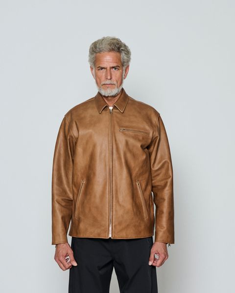 ☆先行予約販売☆  レザーカラーライダースジャケット / Leather Collor Riders Jacket  / CAMEL 【L2602】