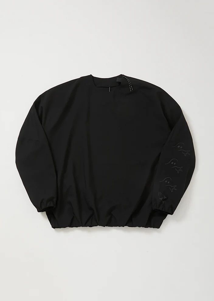 KREVA×GHOST ALMOSTBLACK / WOVEN DWR LONG SLEEVE PONCHO / BLACK [KRVGAB-C-1-1]
