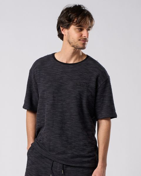 ☆先行予約☆ muta × wjk  / ニットジャガード リラックス Tシャツ / knit jacquard relax S/S / BLACK [702 mw02i]