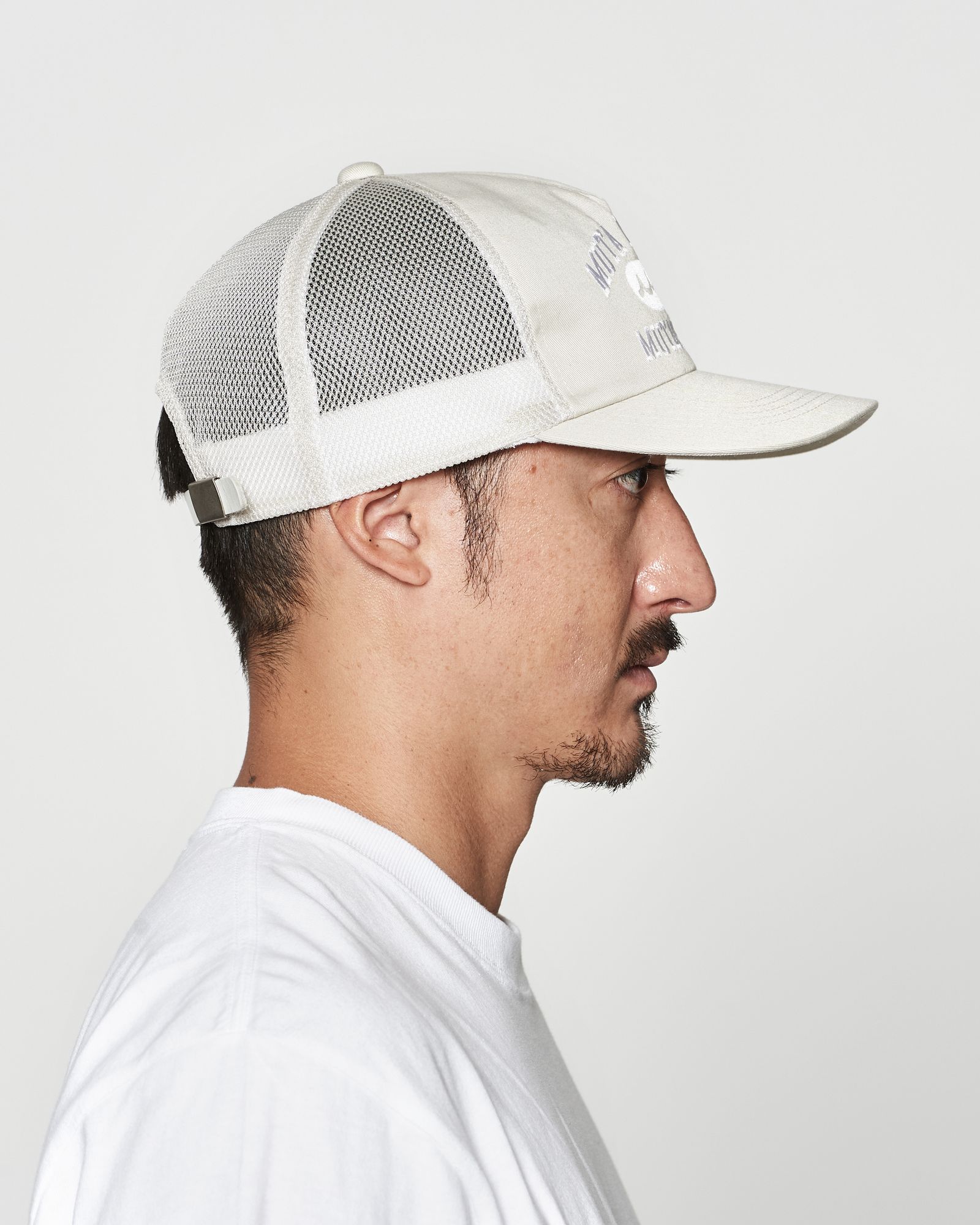 ☆先行予約☆muta MARINE × ACANTHUS  / カレッジロゴメッシュキャップ / College Logo Mesh Cap / BEIGE 【MA2622】