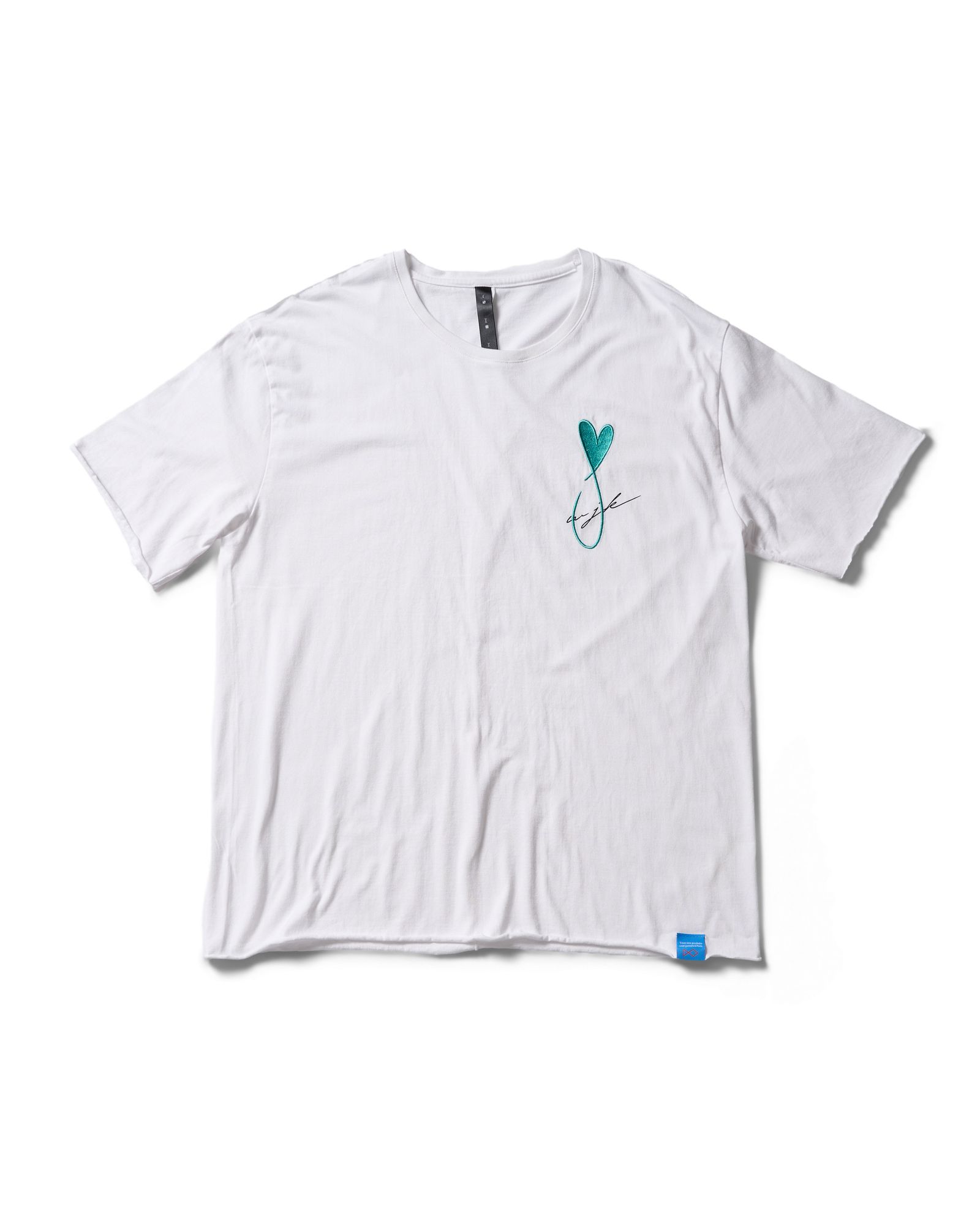 ☆先行予約☆Maison Honoré Paris× wjk  / ハートフィッシュ カットオフ 半袖Tシャツ / heart fish cut-off S/S / white×l.blue【710 hw01k】