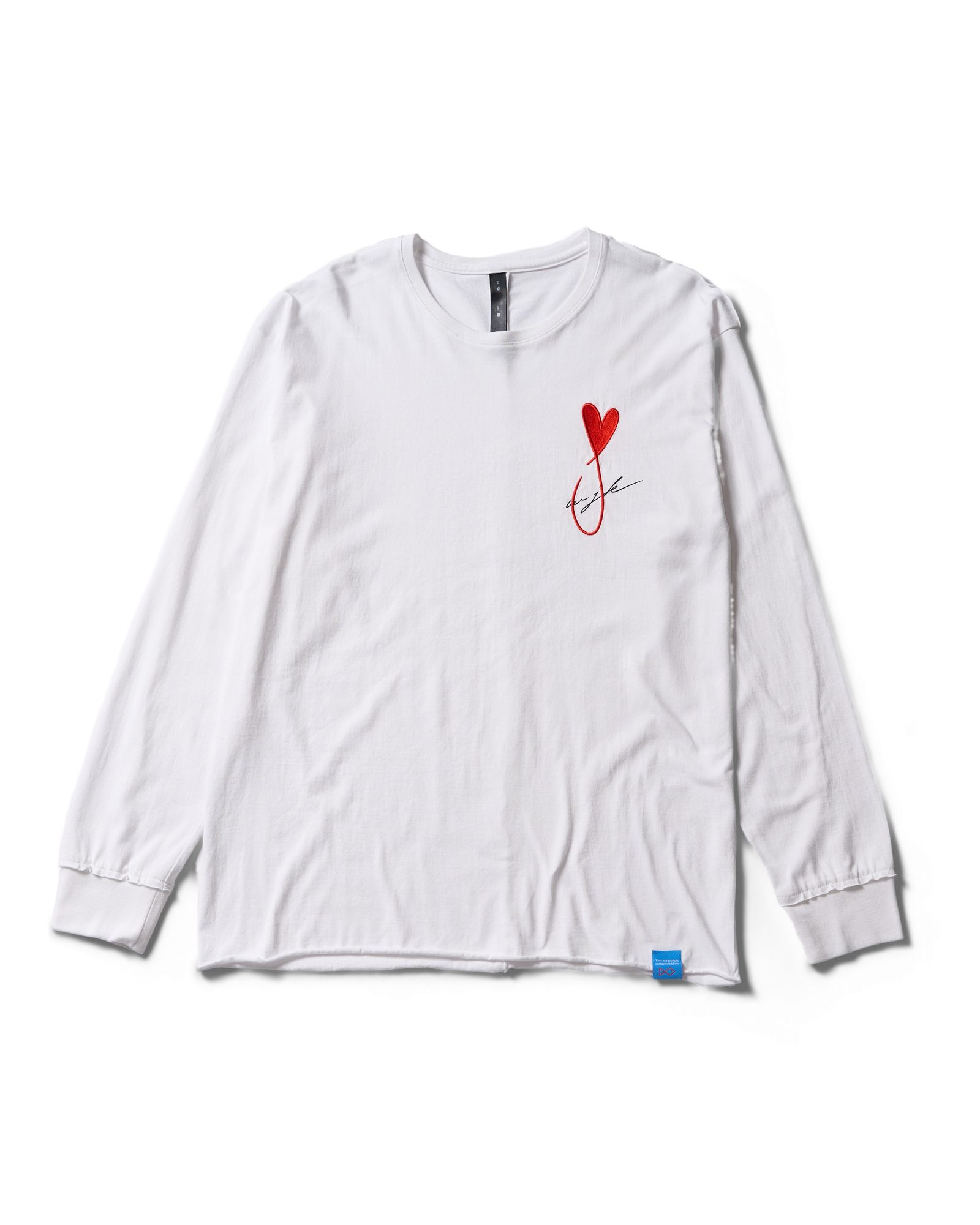 ☆先行予約☆Maison Honoré Paris× wjk  / ハートフィッシュ カットオフ 長袖Tシャツ / heart fish cut-off L/S / white×red【711 hw01k】