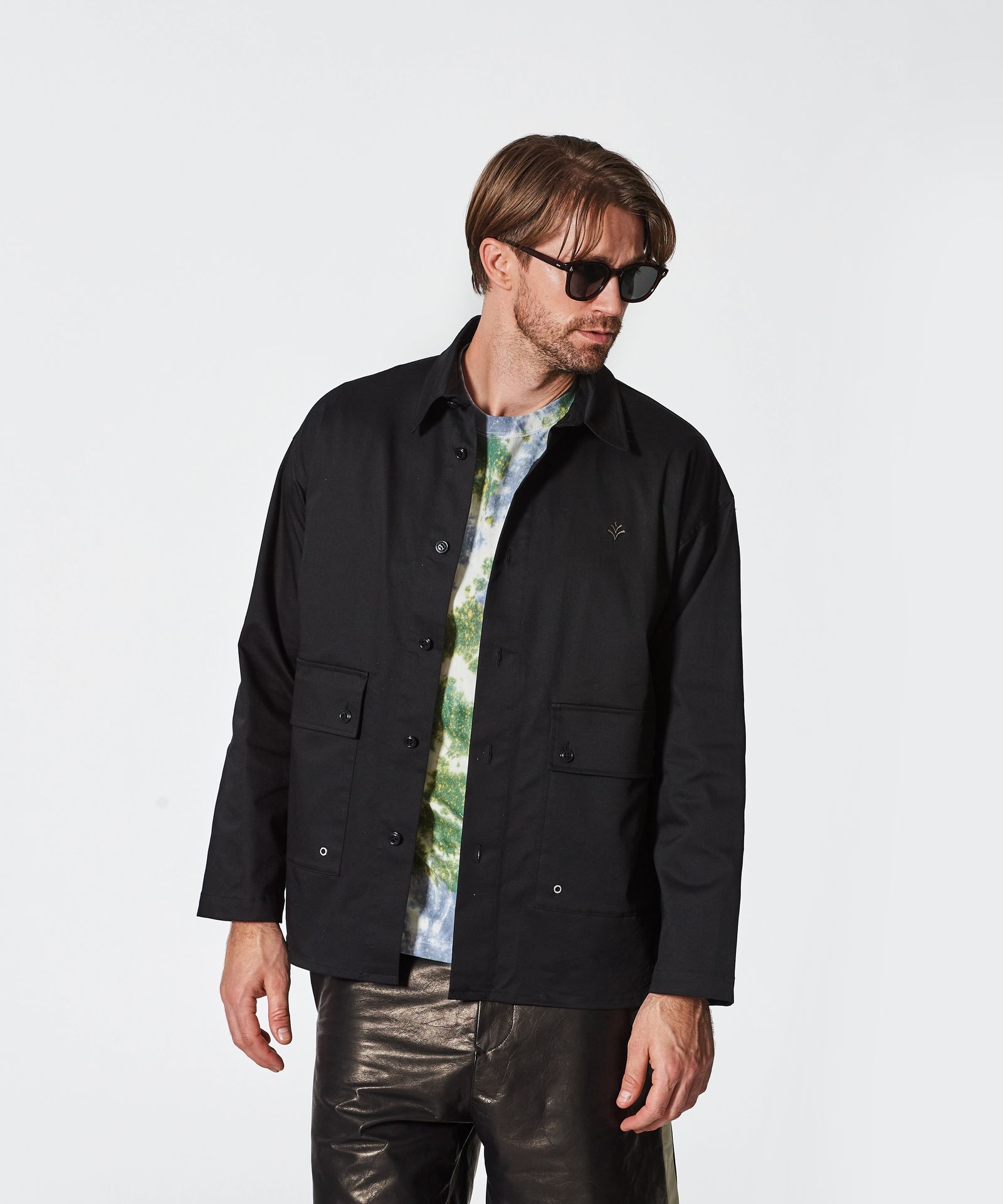 Military Shirt Jacket / ミリタリーシャツジャケット / BLACK【JK2501】