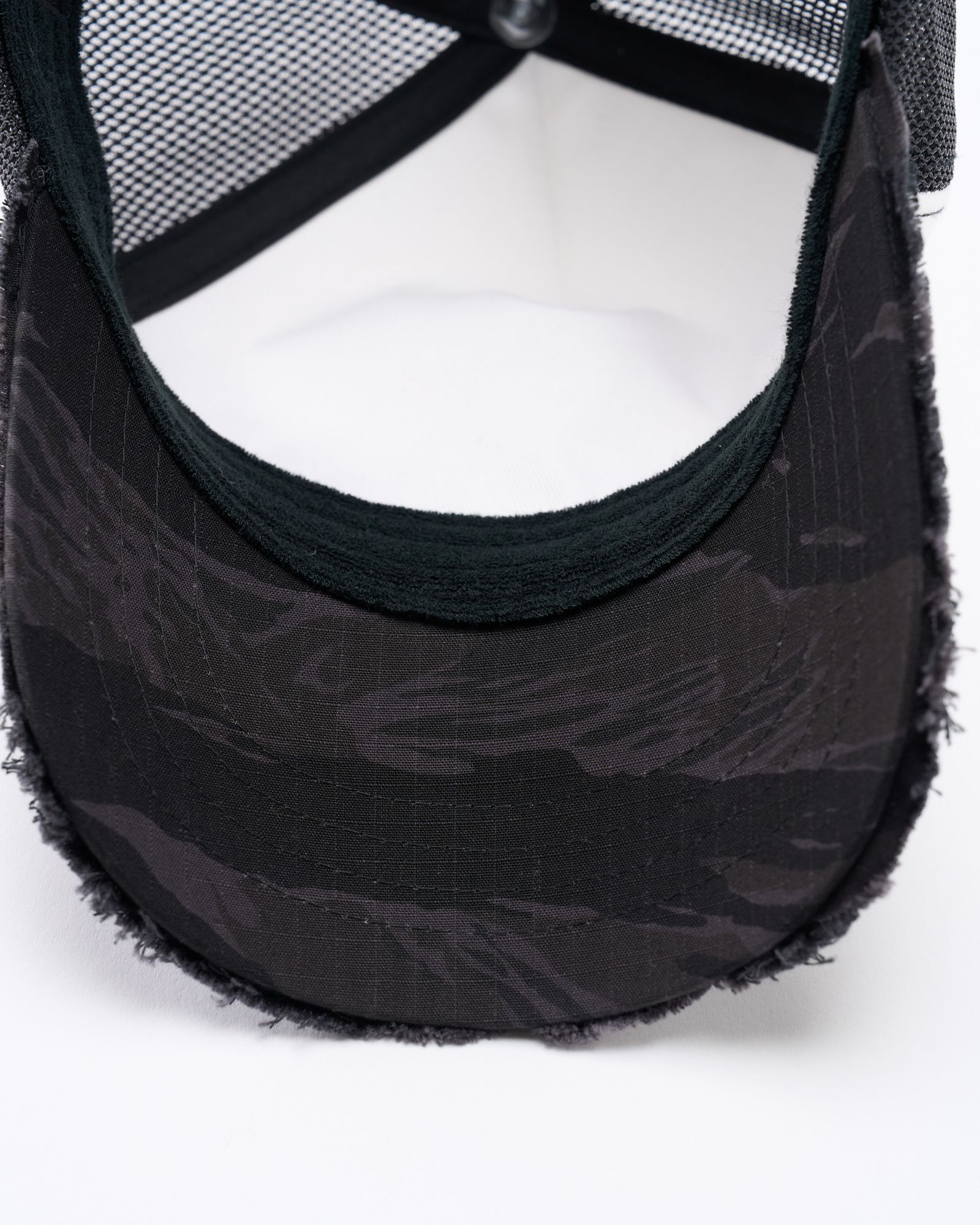 ☆先行予約☆muta × wjk  / ウェーブ カットオフ メッシュキャップ / wave cut-off mesh cap / BLACK x WHITE 【810 mw05i】