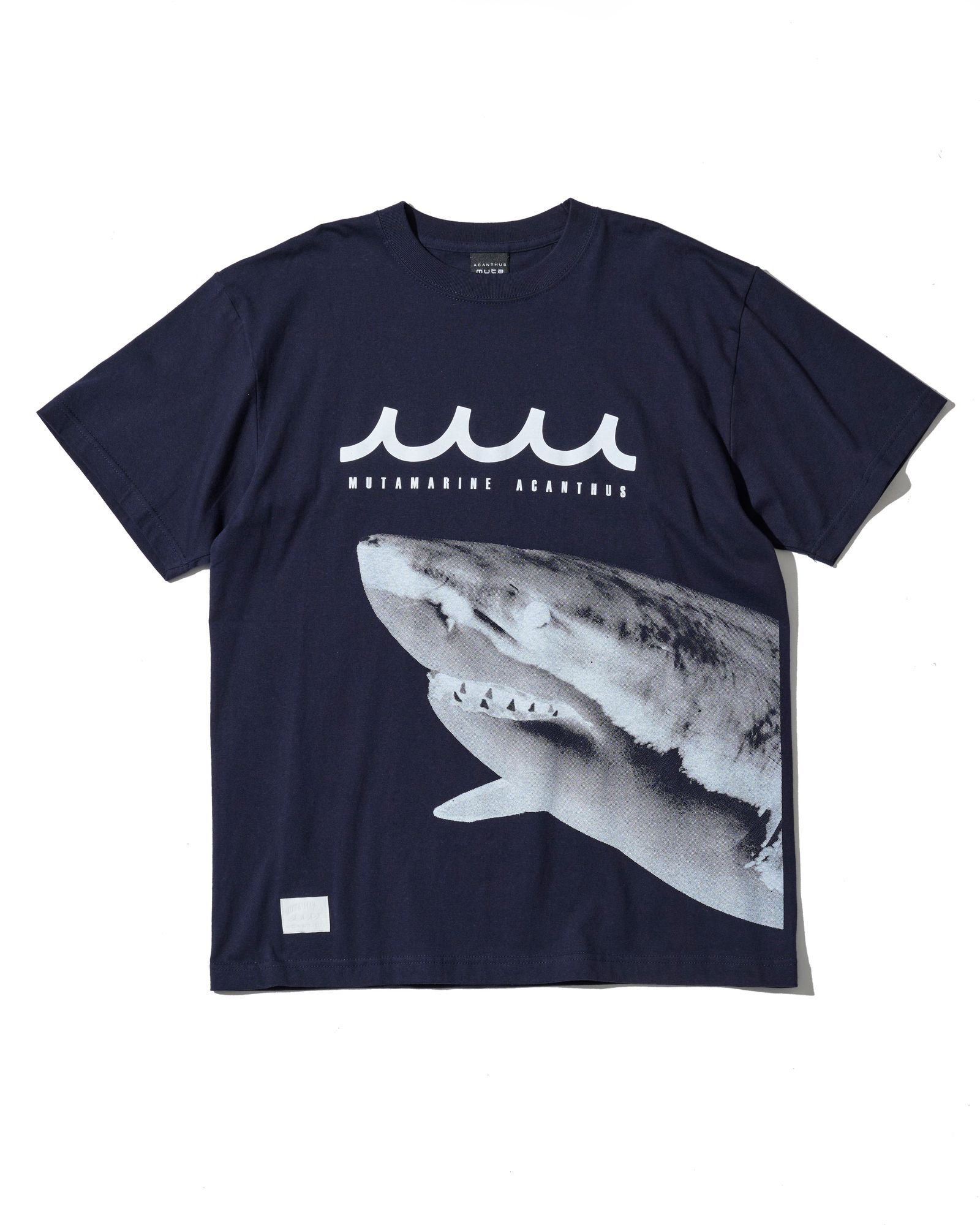 ☆先行予約☆muta MARINE × ACANTHUS  / シャークTシャツ /  Shark Tee / NAVY【MA2717】