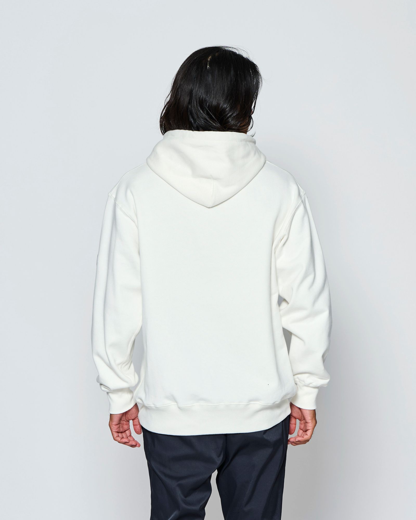 ☆先行予約☆muta MARINE × ACANTHUS  / Wネームロゴフーディー / プルオーバーパーカー /  W-name logo hoodie / WHITE【MA2726】