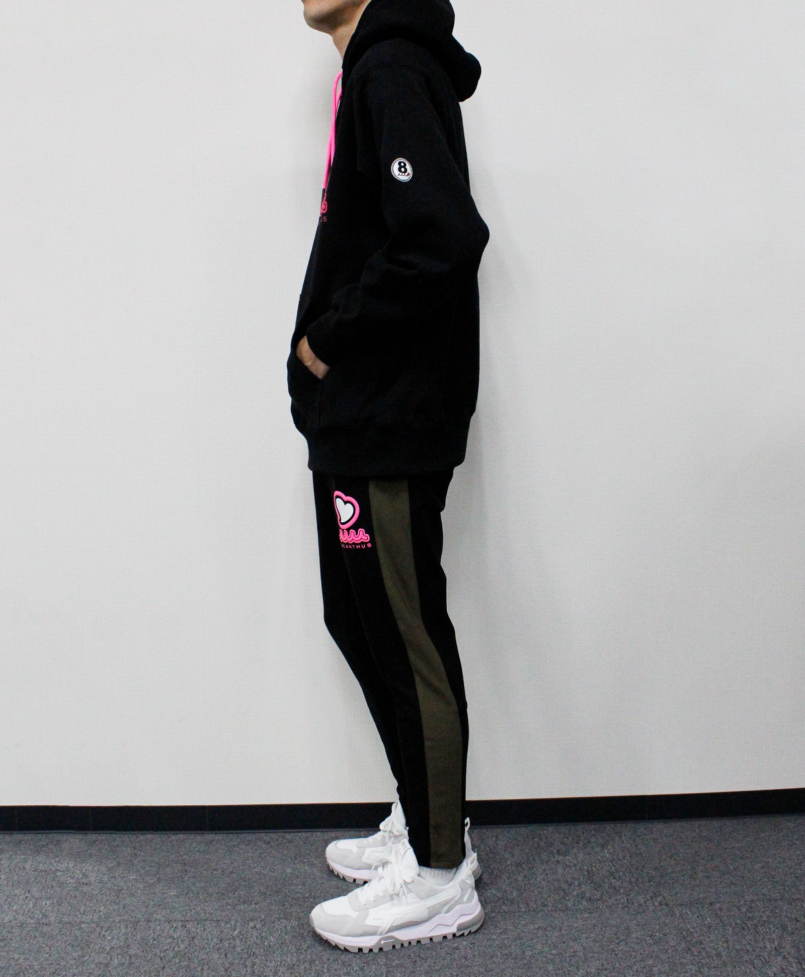 ⭐︎femt LIMITED⭐︎ muta MARINE × ACANTHUS  / muta sweet Logo HEAT PERFORMA Sideline Pants / ヒートパフォーマサイドラインパンツ / BLACK【MA2548SP】