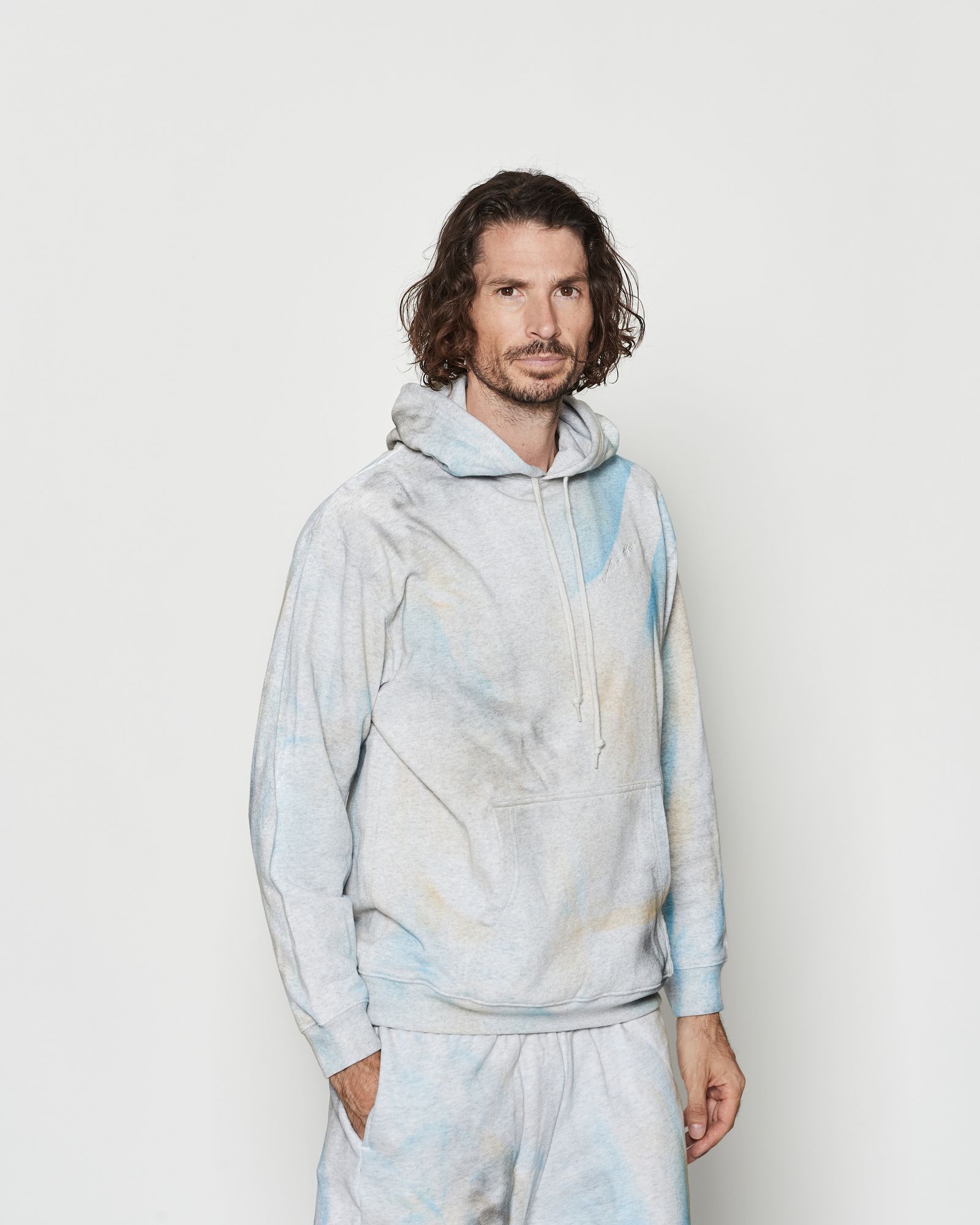 ☆先行予約☆ エイジングダイ スウェットフーディー / パーカー / Aging Dye Hooded Sweatshirt / GREY【HJ2602】