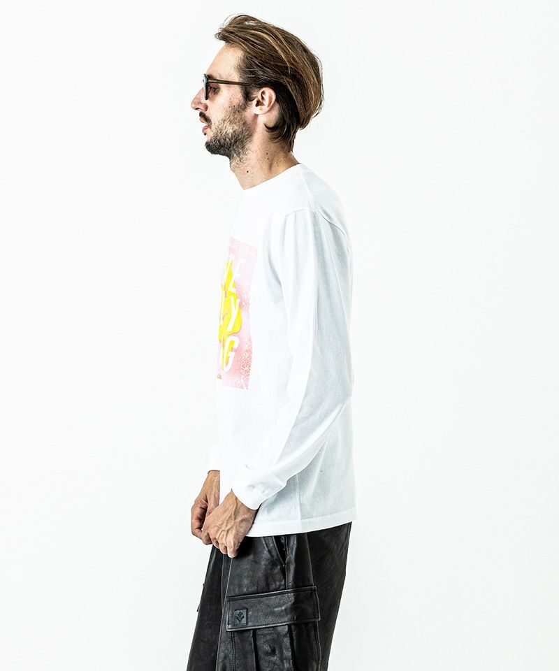 ACANTHUS × NOTHING / L-S Tシャツ / I HATE EVERYTHING Tee / WHITE