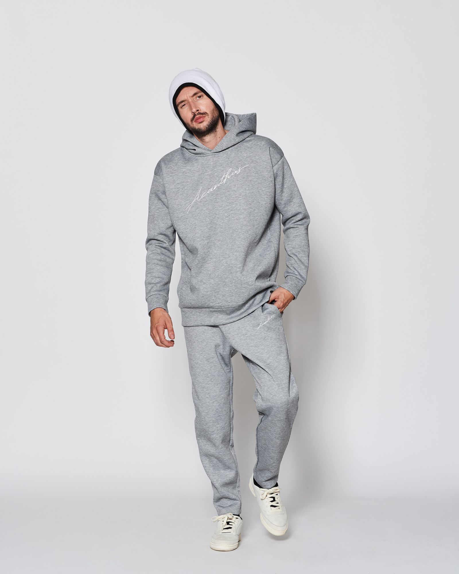 ACANTHUS / Double-knit Hooded Sweatshirt / パーカー / GRAY 【DW2501】