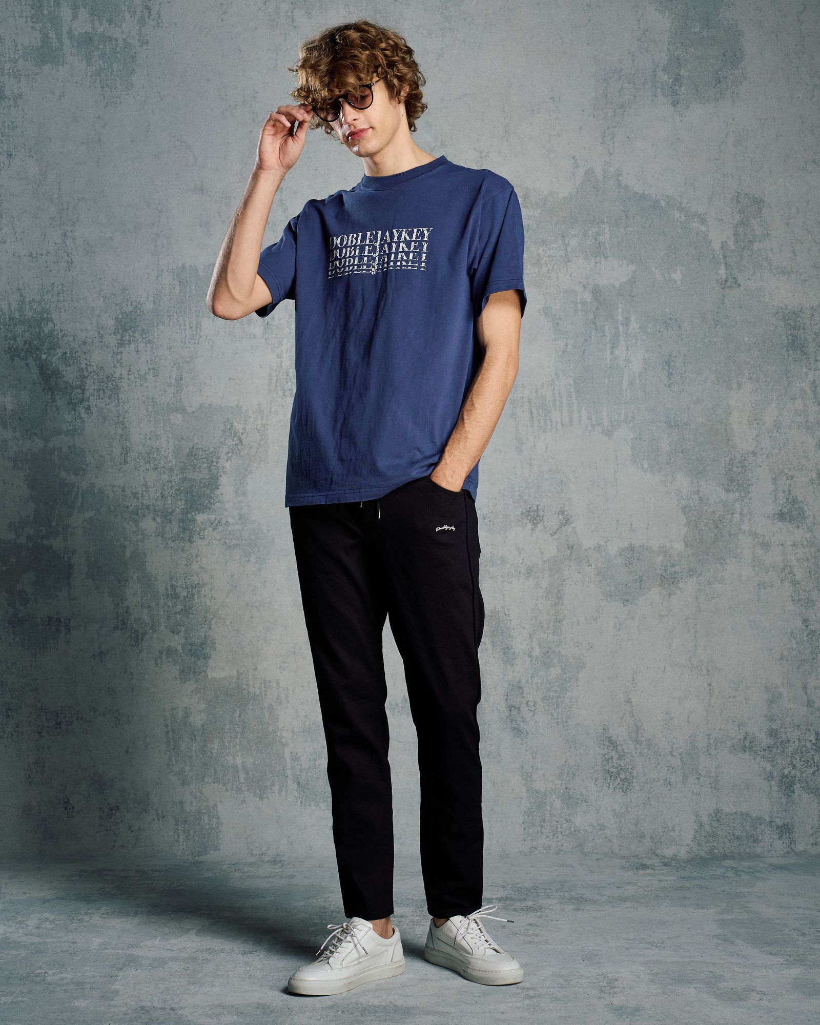 ☆先行予約☆ ダブルジェイケイ Tシャツ /  DOBLEJAYKEY T / NAVY [7403 cj52i]