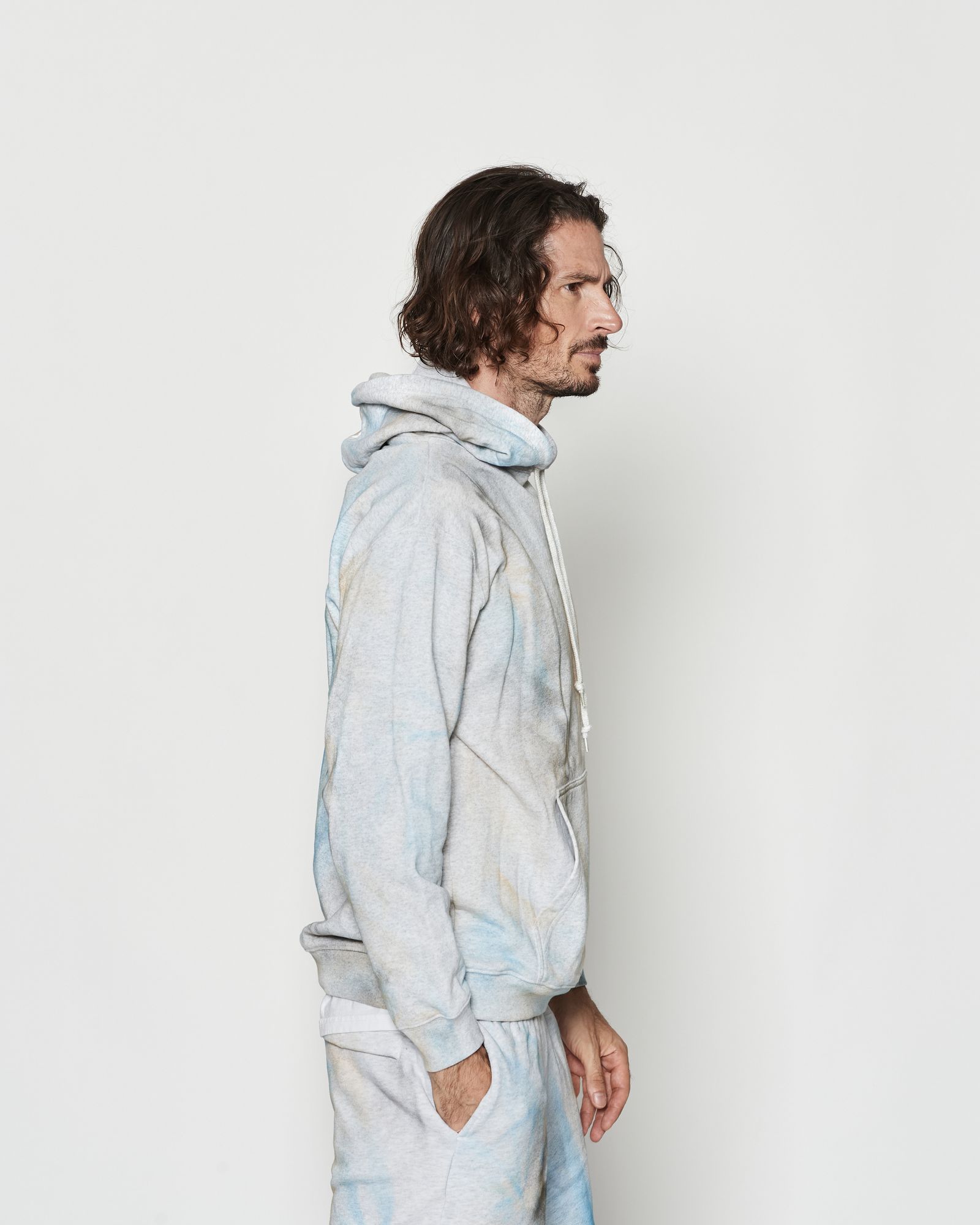 ☆先行予約☆ エイジングダイ スウェットフーディー / パーカー / Aging Dye Hooded Sweatshirt / GREY【HJ2602】