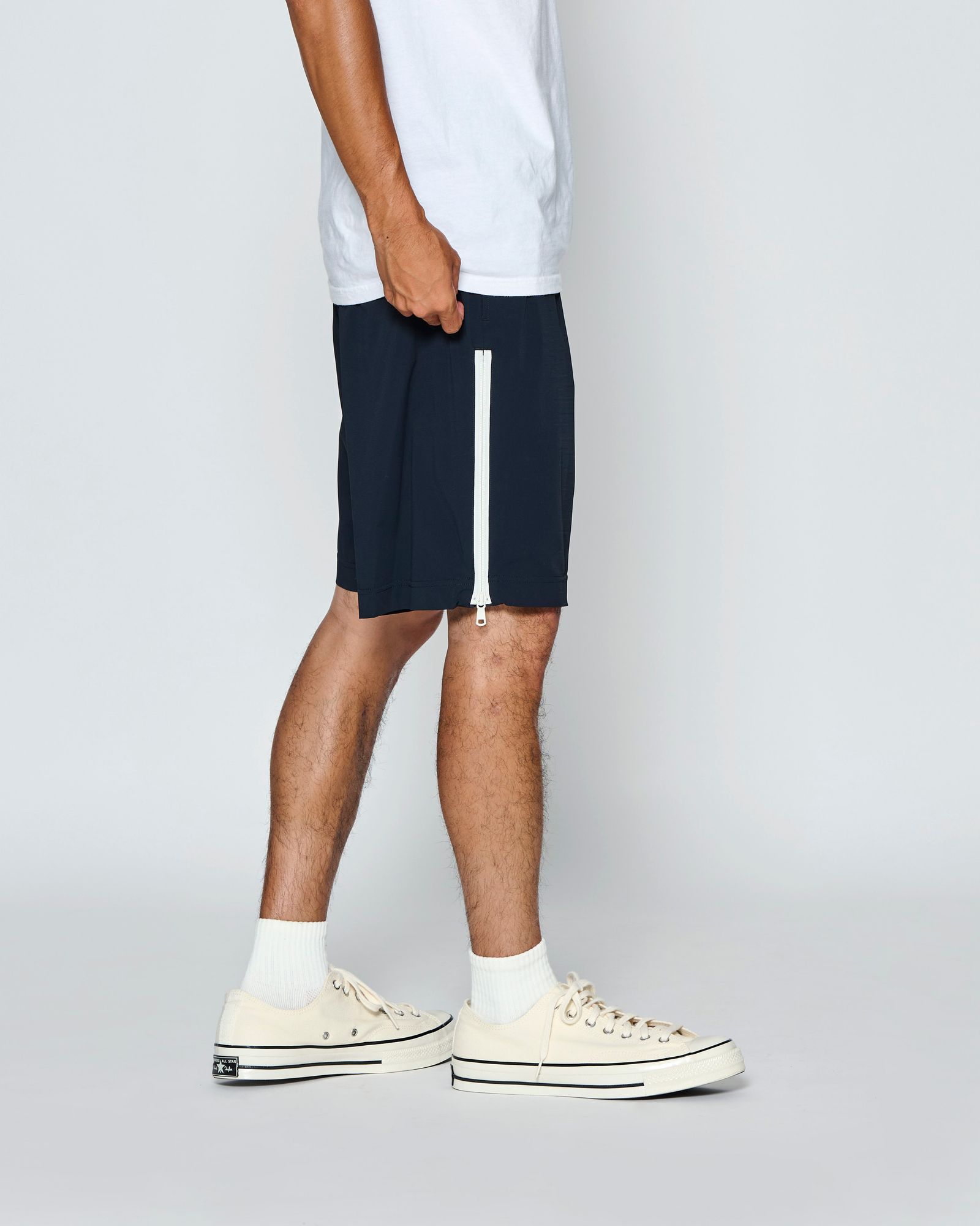 ☆先行予約☆muta MARINE × ACANTHUS  / サイドジップショーツ /  Side Zip Shorts / NAVY【MA2707】