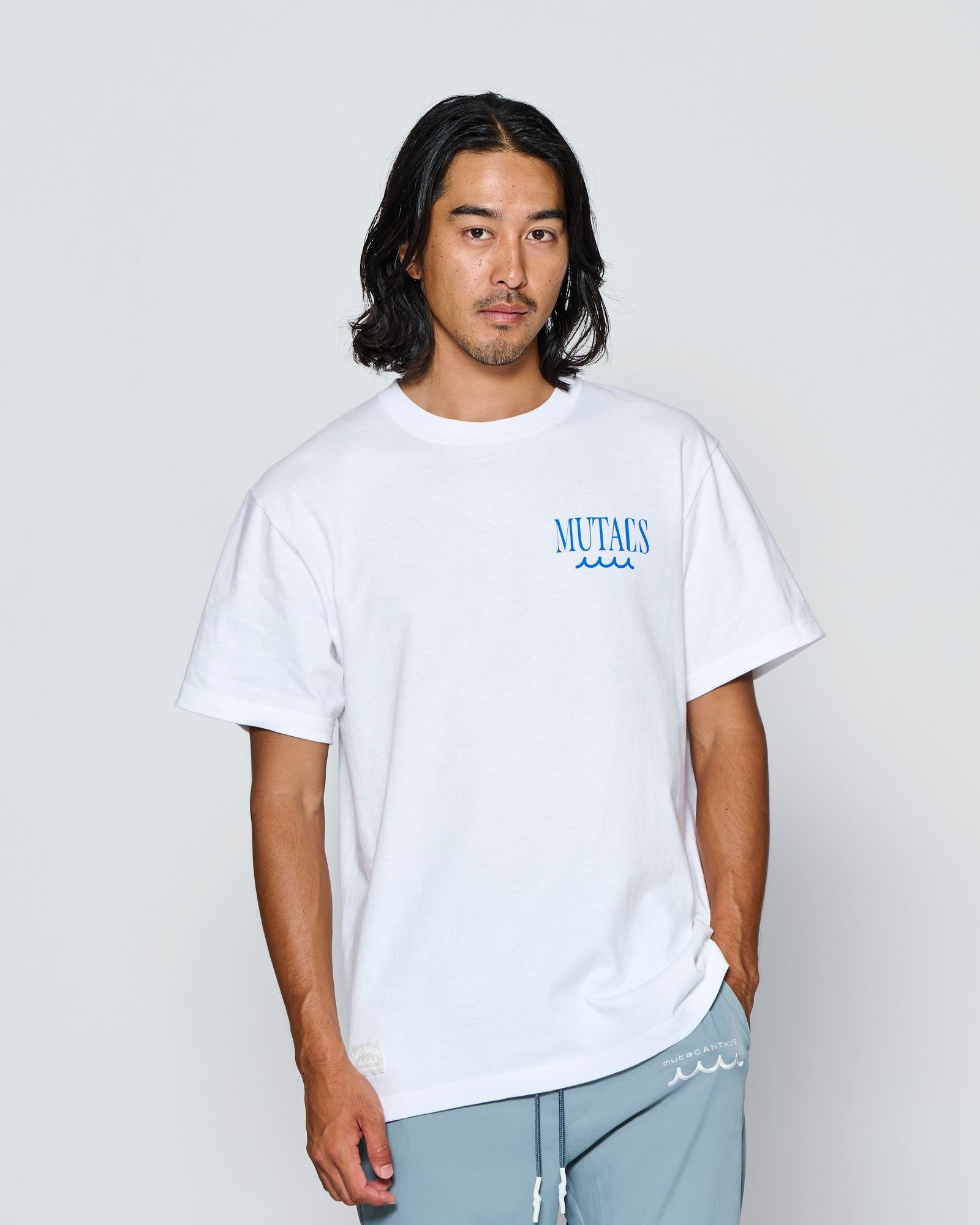 ☆先行予約☆muta MARINE × ACANTHUS  / サーフマンTシャツ /  Surf Man Tee / WHITE【MA2719】