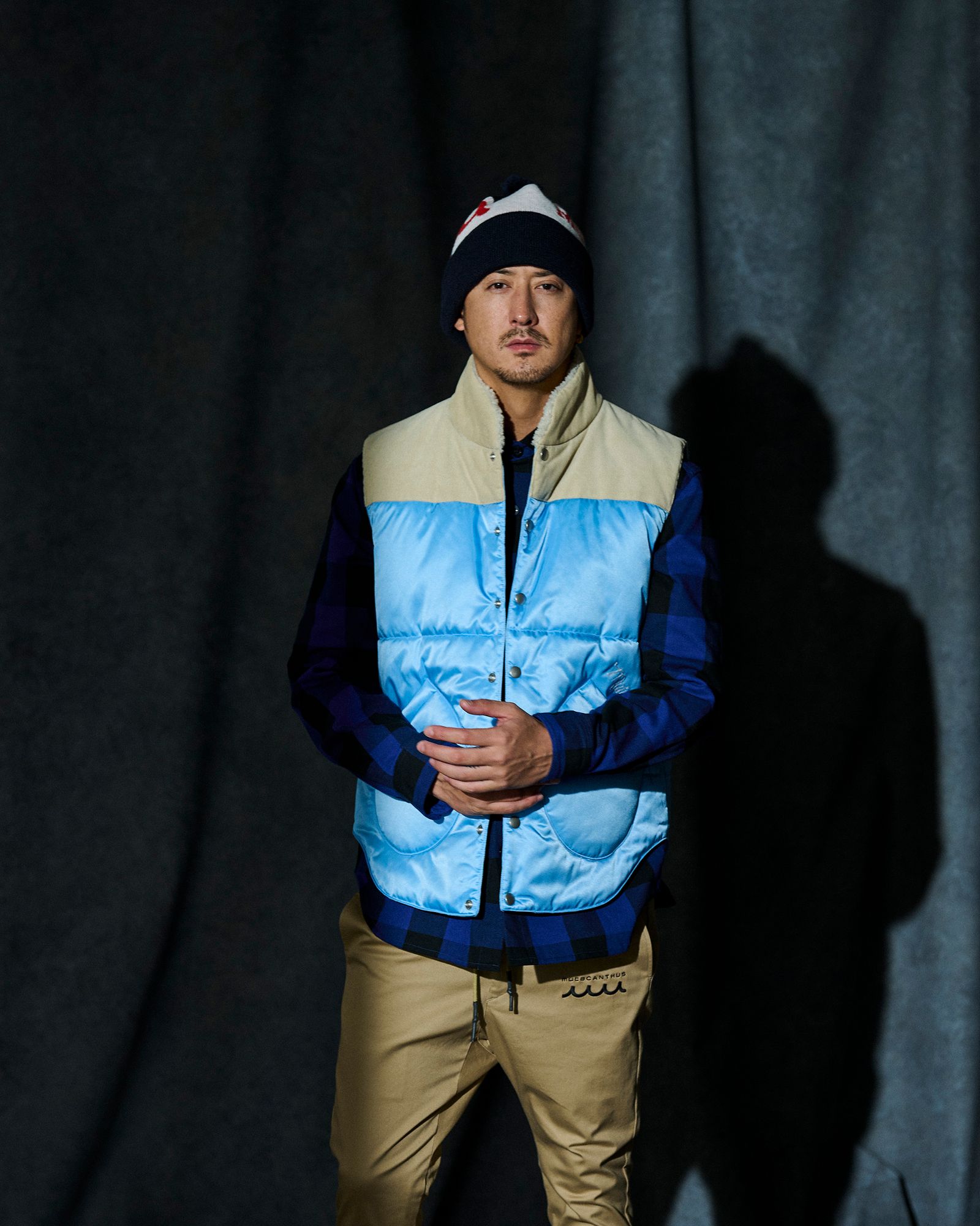muta MARINE × ACANTHUS / シンサレートマウンテンベスト / Thinsulate Mountain Vest / BLUE 【MA2667】
