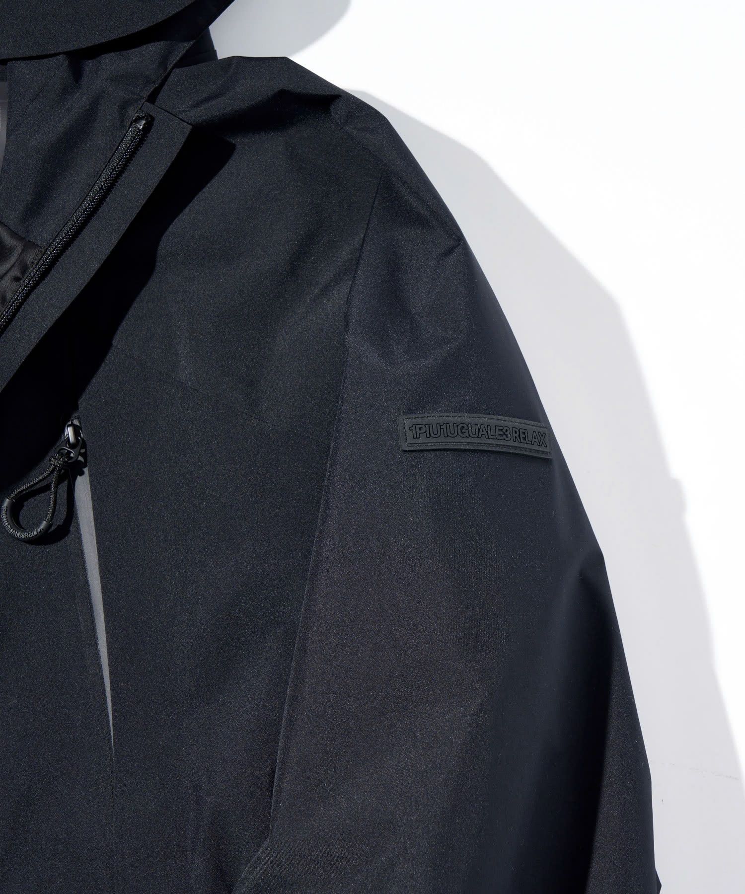 ☆先行予約☆1PIU1UGUALE3 RELAX × +phenix / トランスフォームマウンテンパーカー WINDSTOPPER プロダクト by GORE-TEX LABS /ウィンドストッパー / ゴアテックス  / ブラック【USO-26130】
