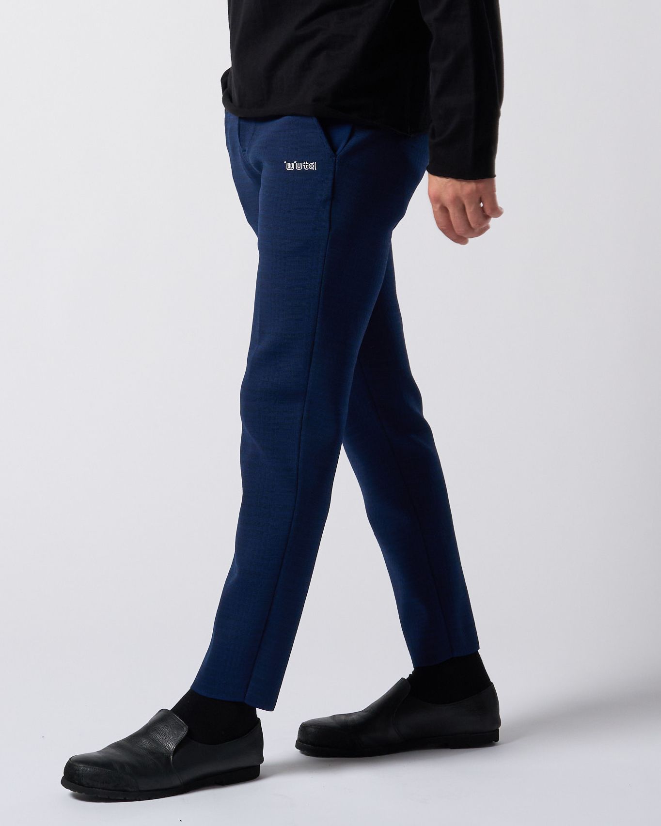 ☆先行予約☆ muta × wjk  / ニットイージースラックス / function knit easy slacks(jacquard check) / NAVY CHECK [504 mw08j]