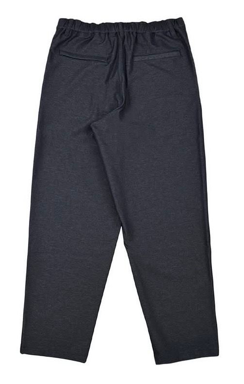 N/Peダブルクロスストレッチ ワンタックワイドパンツ / チャコールグレー [66003]