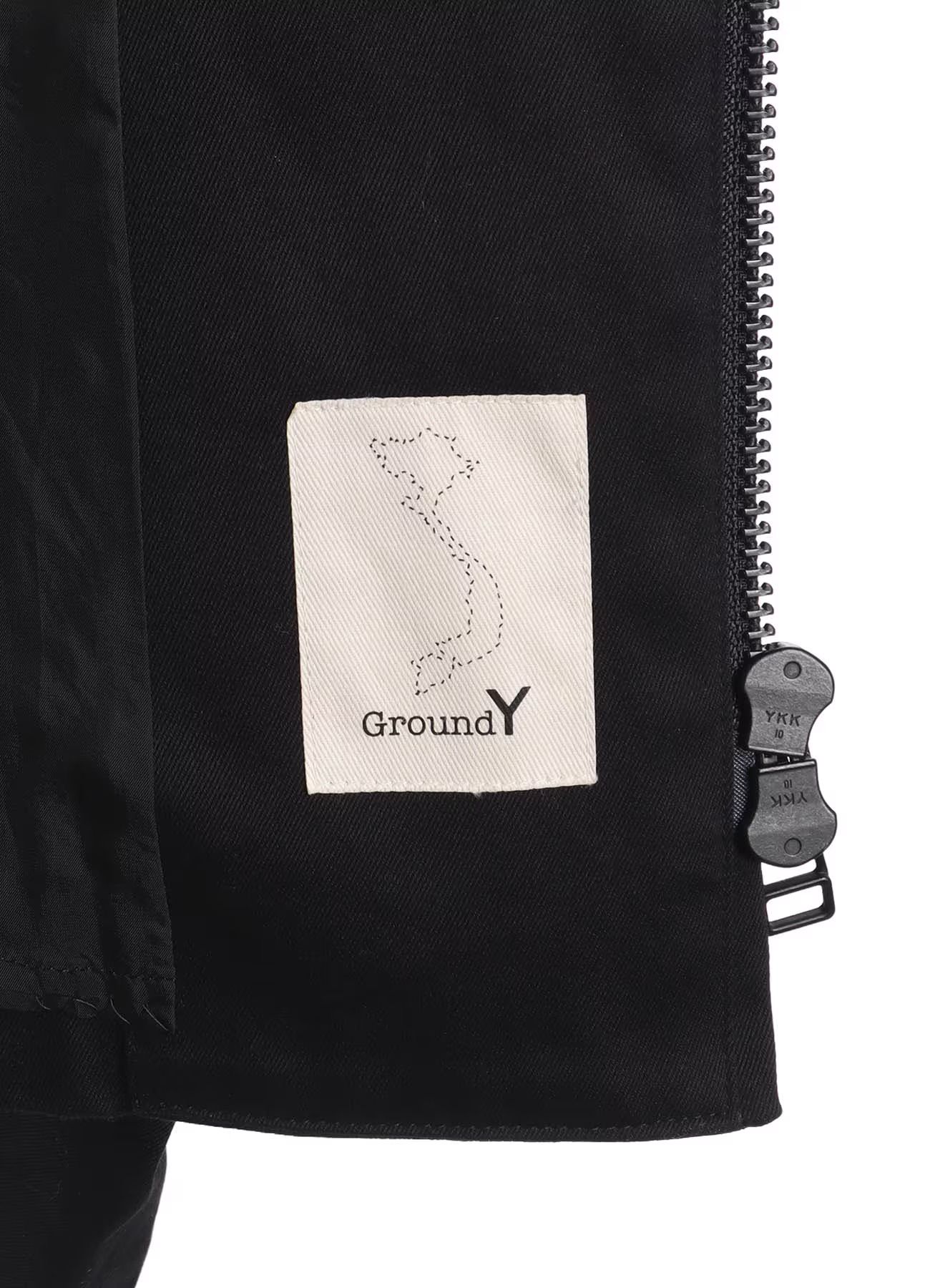 WHIPCORD LILY EMBROIDERED SOUVENIR JACKET / BLACK x WHITE [GQ-J06-032-2]