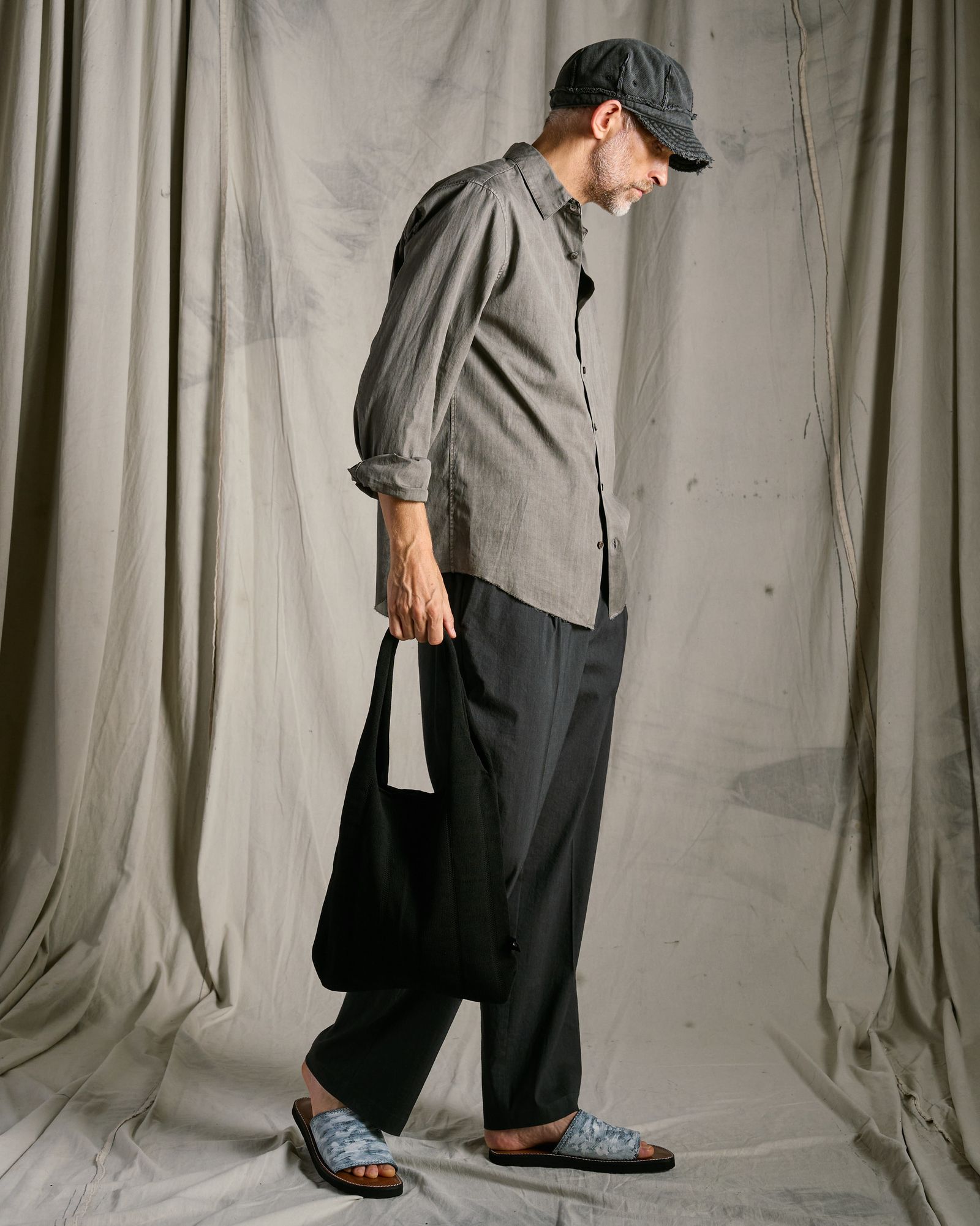 ☆先行予約☆ wjk  / ストライプニットバッグ / stripe knit bag / black【8005 kw86k】