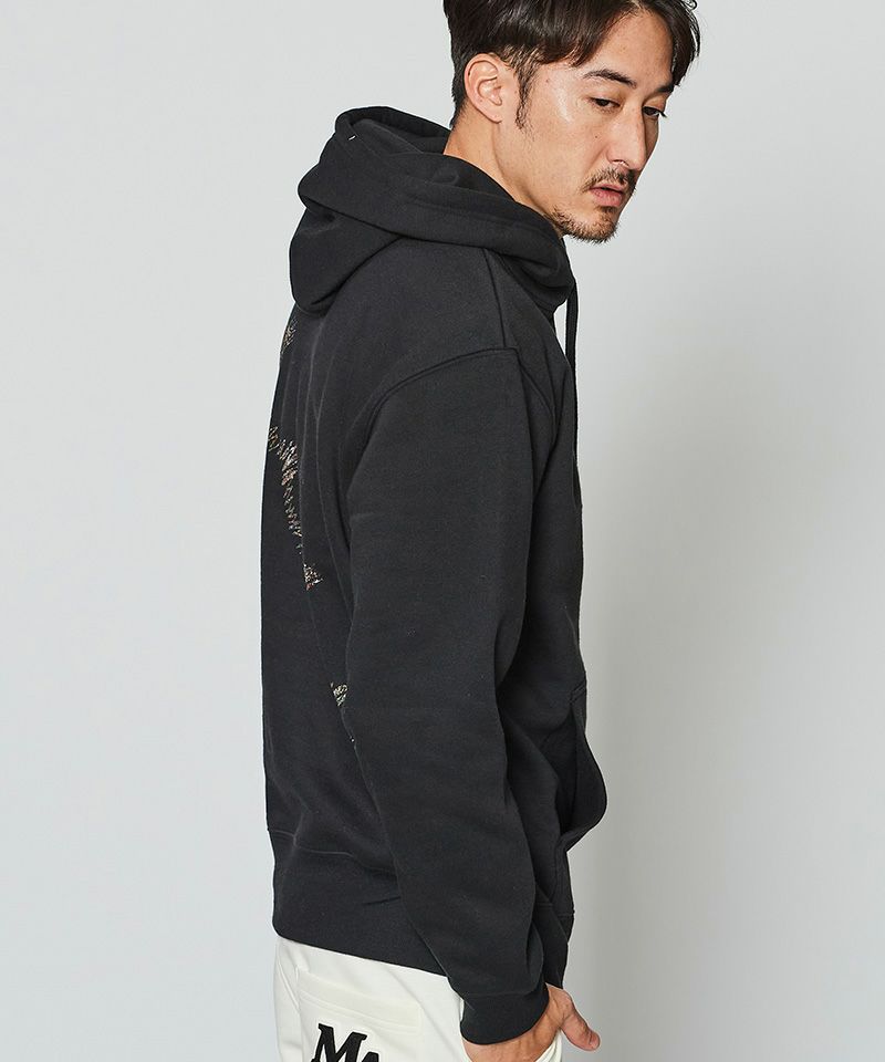 ⭐︎先行予約⭐︎ mutaMARINE x ACANTHUS / muta Wave Splash Logo Hooded Sweatshirt / パーカー / BLACK 【MA2671】