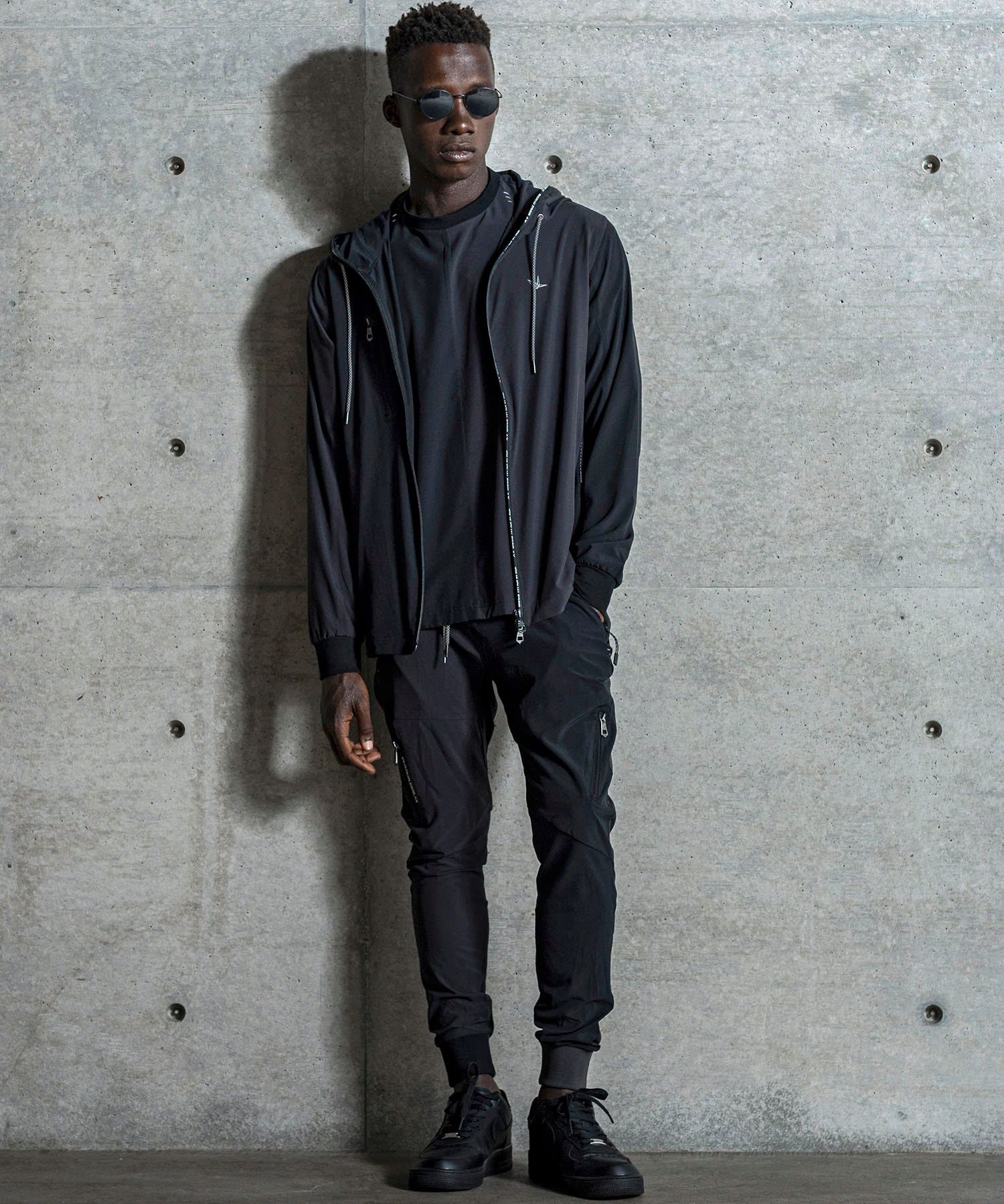 バイカラーランニングパンツ / ブラック【USB-26034】