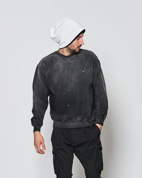 Damaged Crewneck Sweatshirt / スウェット / FADEDBLACK 【DH2503】