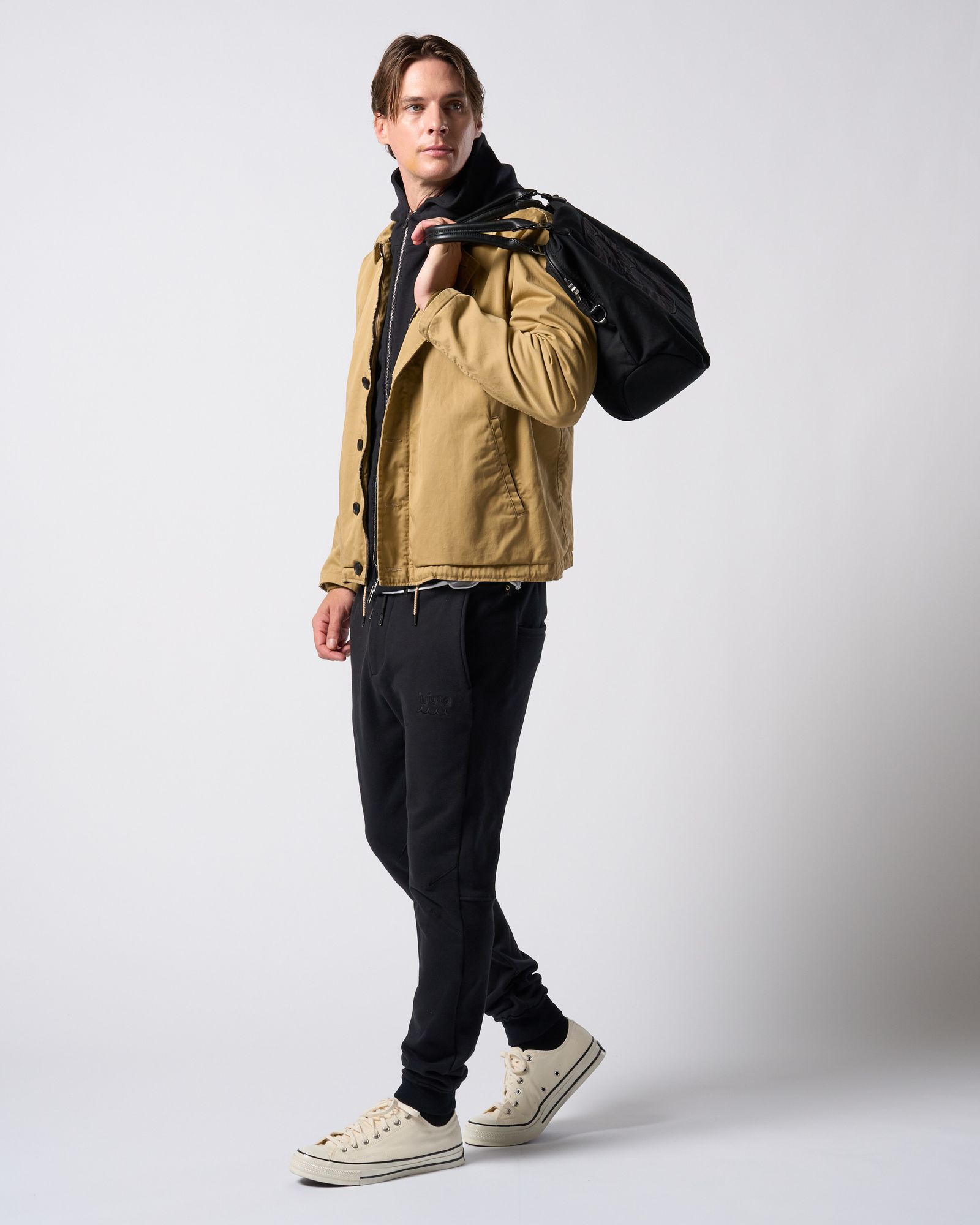 ☆先行予約☆ muta × wjk  / 高密度ストレッチ裏毛リブスウェットパンツ / super urake rib sweat pants / BLACK [503 mw07j]