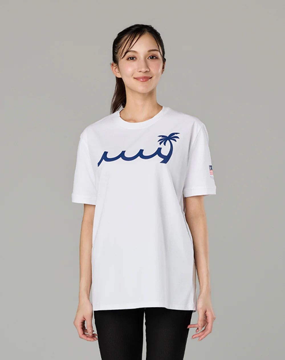 PALM WAVE ストレッチTシャツ / ホワイト [MMMP-434772] ⭐︎5月21日より随時出荷⭐︎
