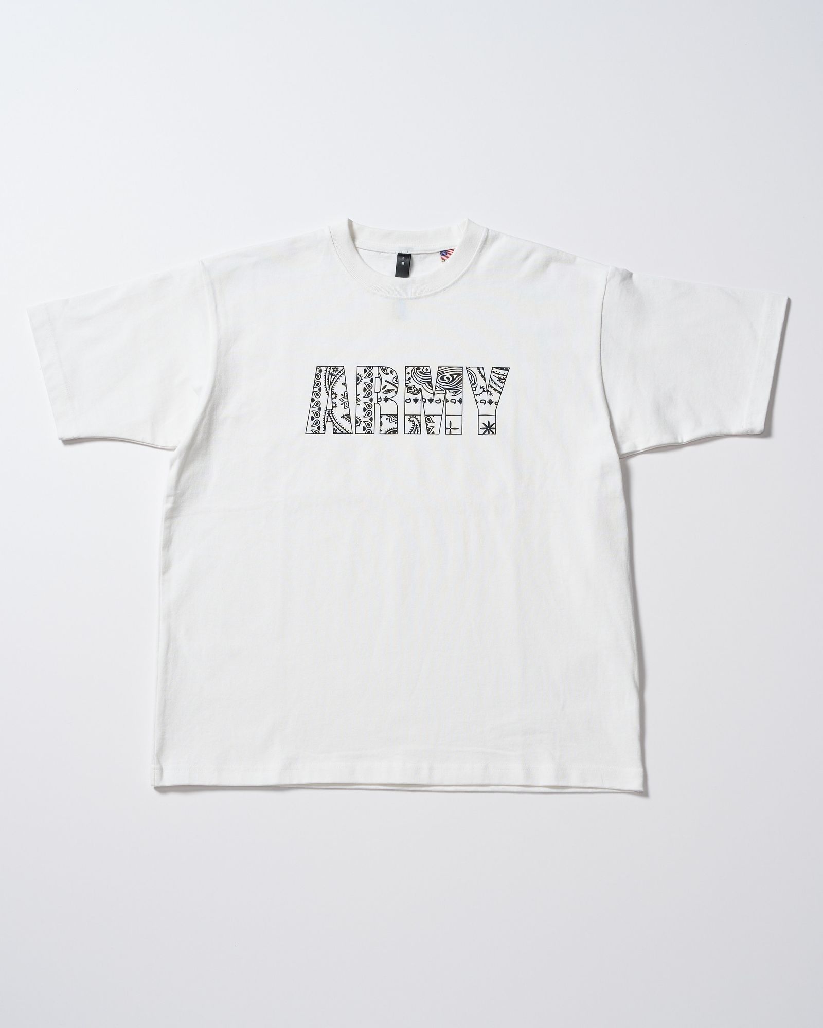 ☆先行予約☆ バンダナパネル アーミー Tシャツ /  bandana panel ARMY T / WHITE [7404 cj53i]