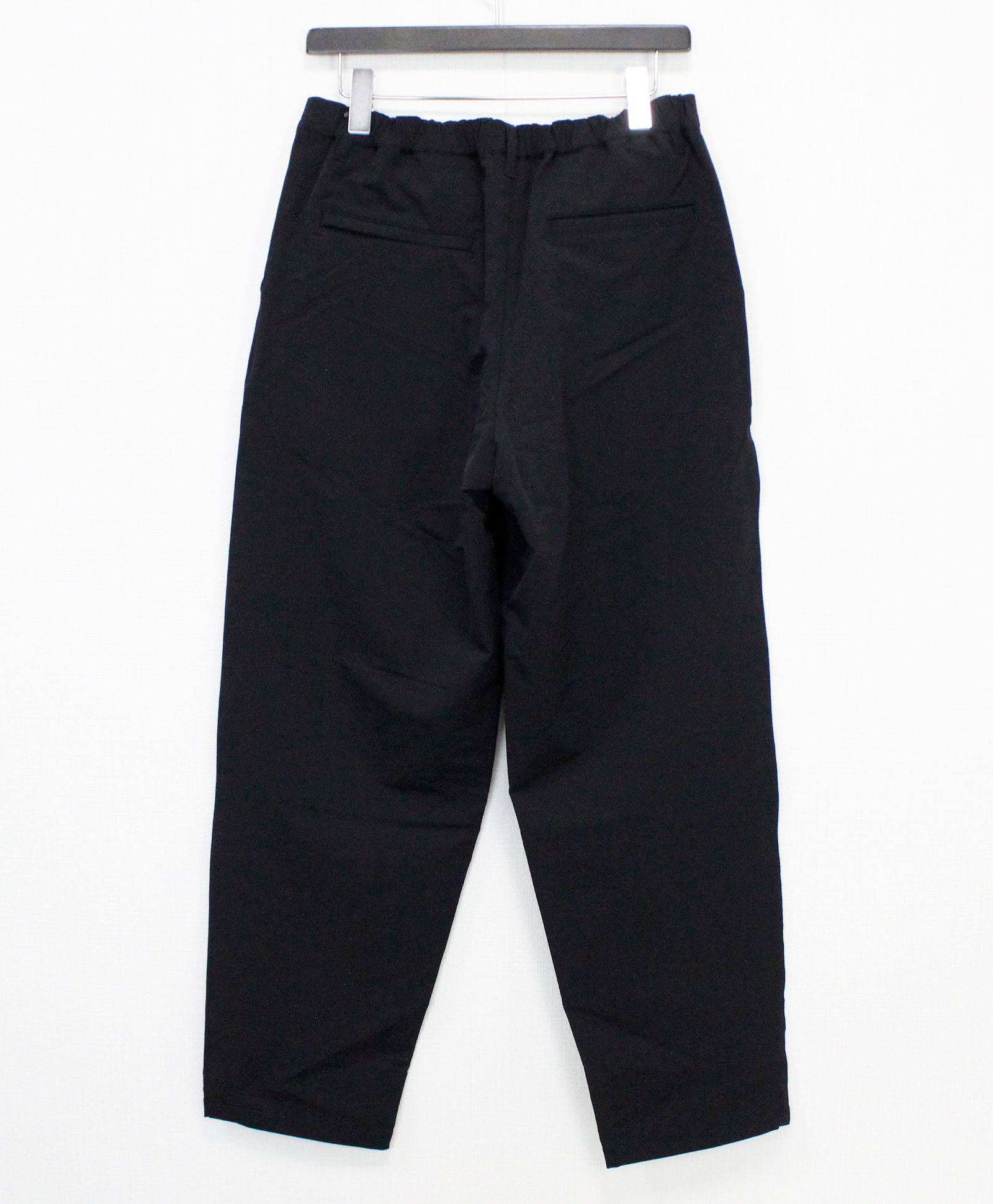 N/Peダブルクロスストレッチ ワンタックワイドパンツ / ブラック [66003]