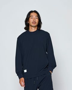 ☆先行予約☆muta MARINE × ACANTHUS  / サイドジップ長袖モックネックTシャツ /  Side Zip L/S Mock Top / NAVY【MA2706】