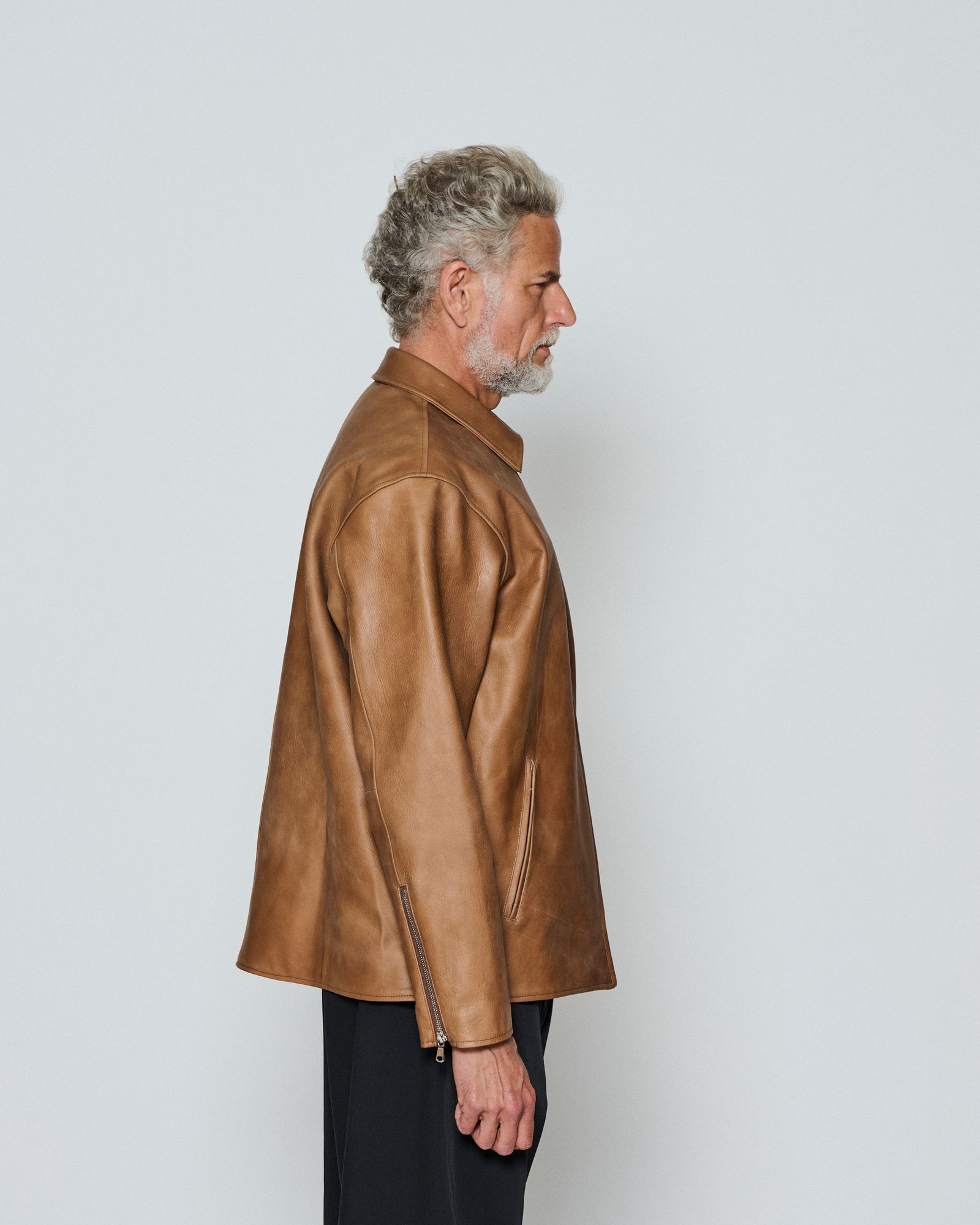 ☆先行予約販売☆  レザーカラーライダースジャケット / Leather Collor Riders Jacket  / CAMEL 【L2602】