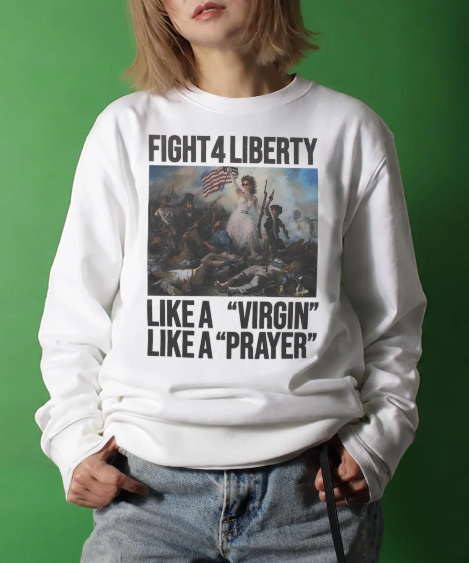 [Liberty Leading the People] ライト・スウェット・クルーネック / トレーナー / WHITE [263424MD]