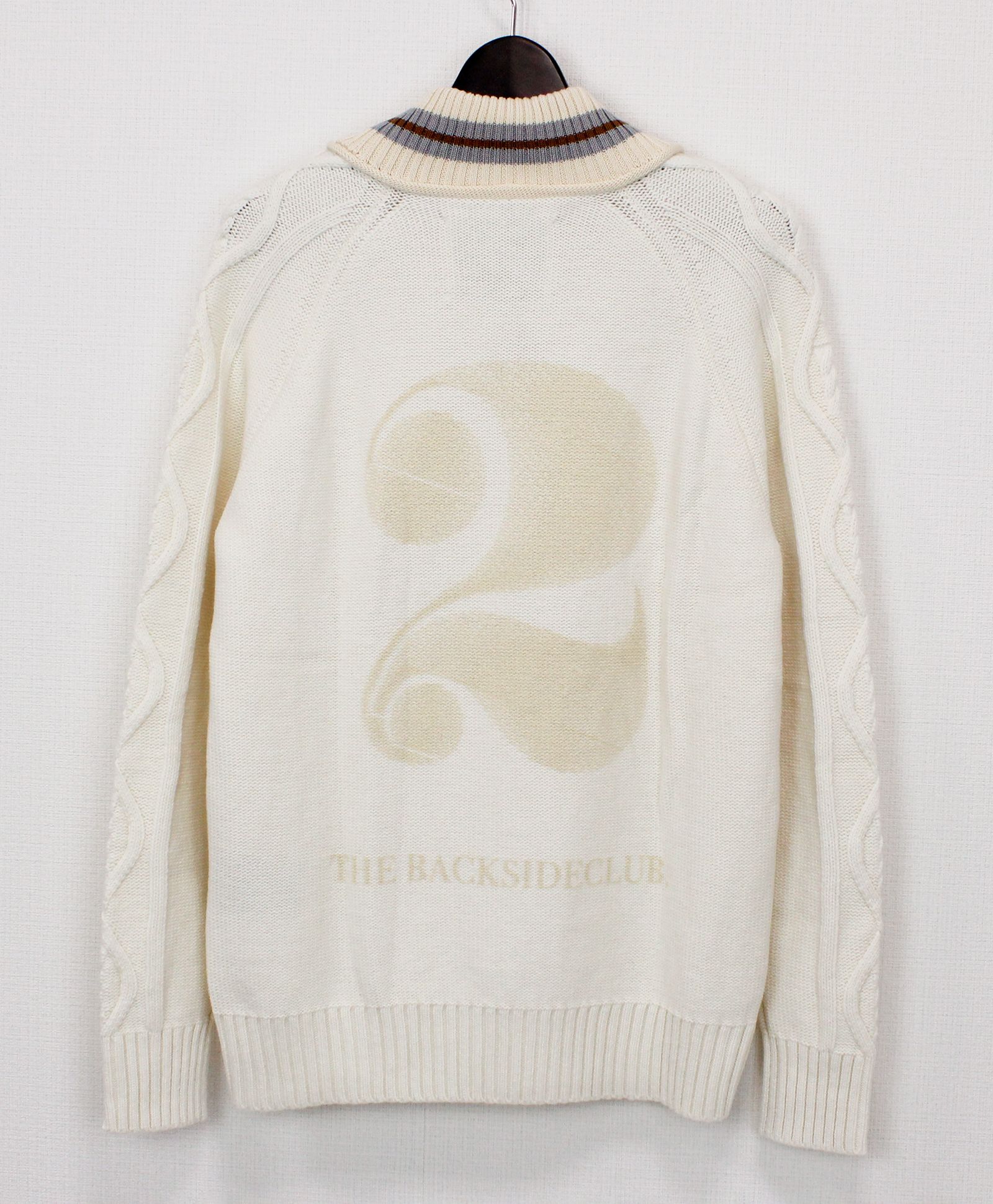 Vネックニット / NUMBER KNITWEAR / WHITE 【KVX 702】