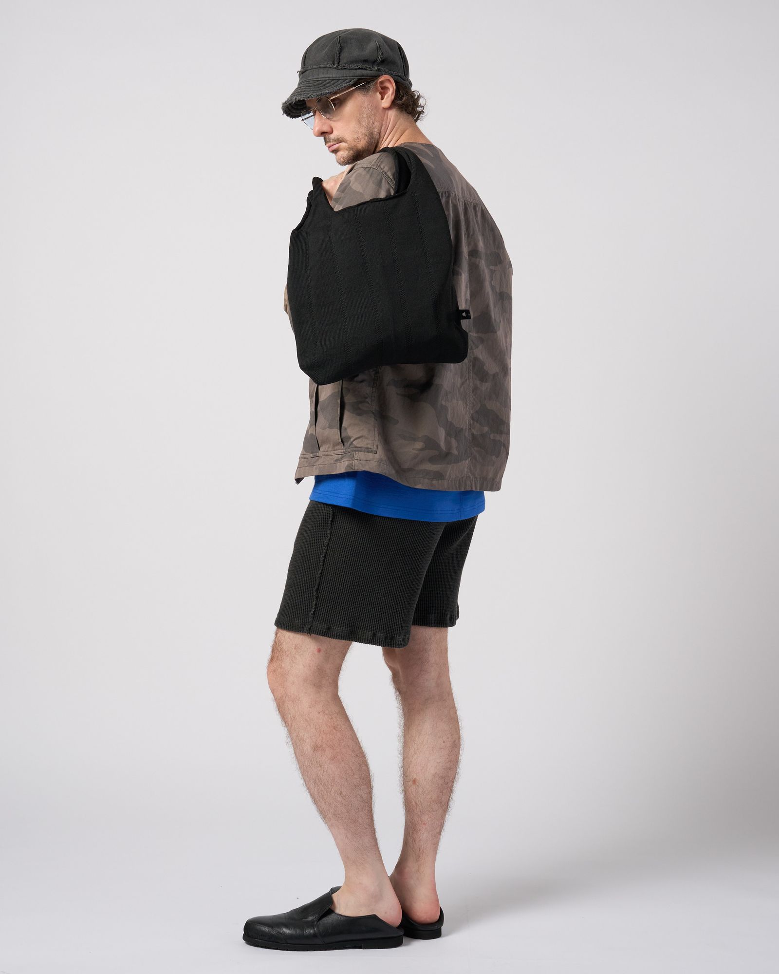 ☆先行予約☆ wjk  / ストライプニットバッグ / stripe knit bag / black【8005 kw86k】