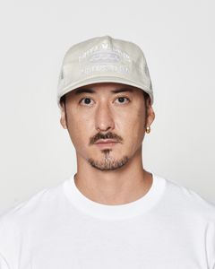 ☆先行予約☆muta MARINE × ACANTHUS  / カレッジロゴメッシュキャップ / College Logo Mesh Cap / BEIGE 【MA2622】