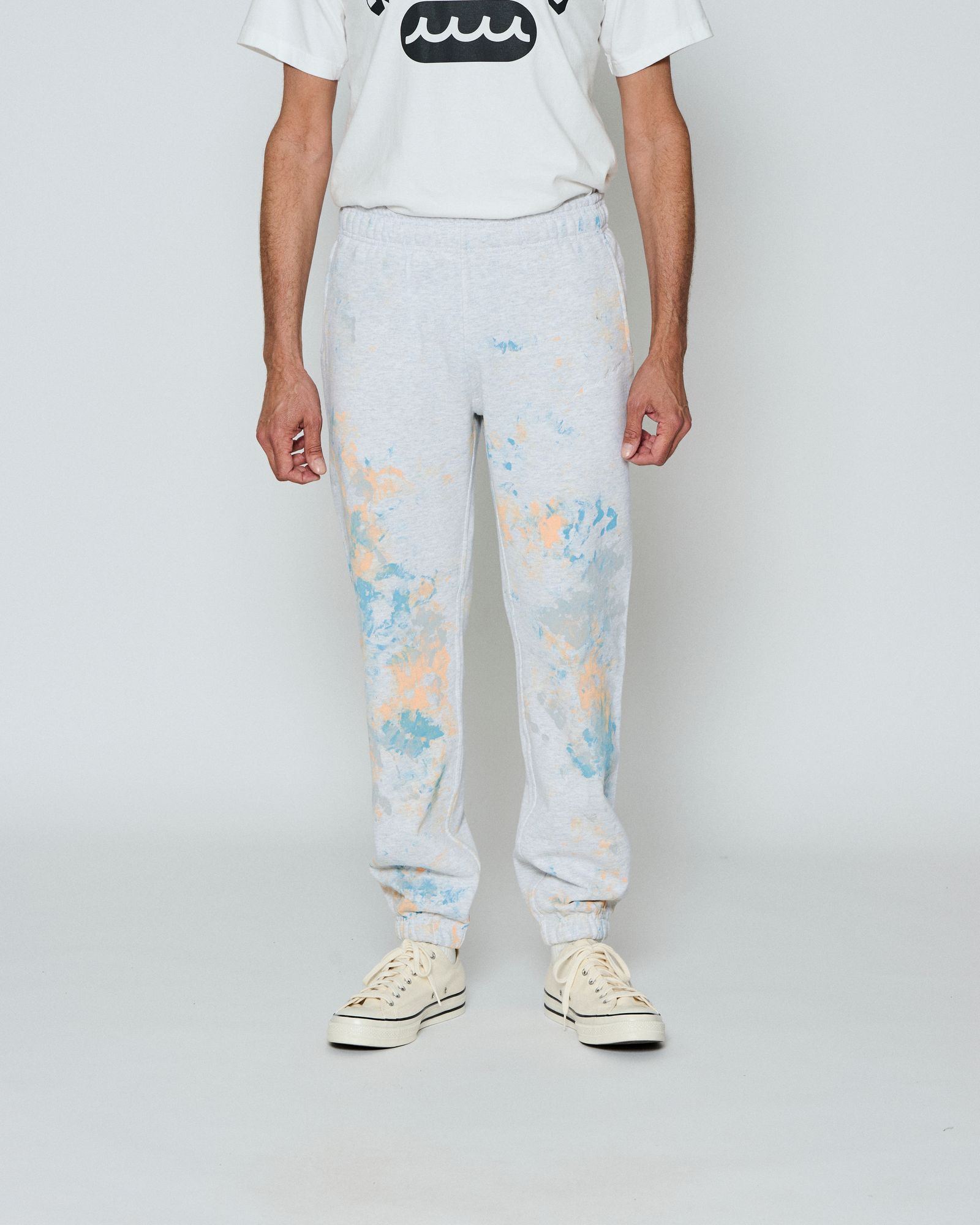 ☆先行予約☆  アブストラクトペイントスウェットパンツ / Abstract Paint Sweatpants / ASH GREY 【HJ2604P】