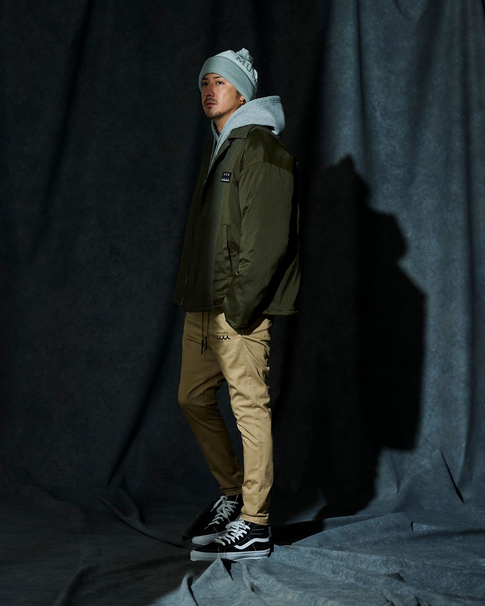 ☆先行予約☆ muta MARINE × ACANTHUS / コーチジャケット / Split Coach Jacket / KHAKI 【MA2651】