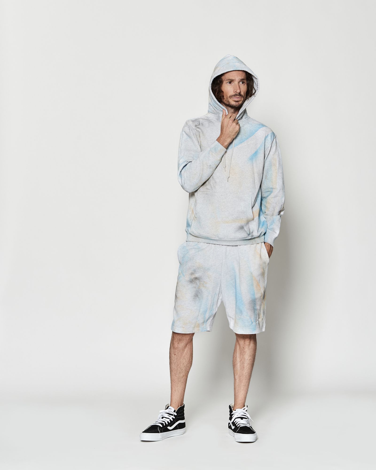 ☆先行予約☆ エイジングダイ スウェットフーディー / パーカー / Aging Dye Hooded Sweatshirt / GREY【HJ2602】