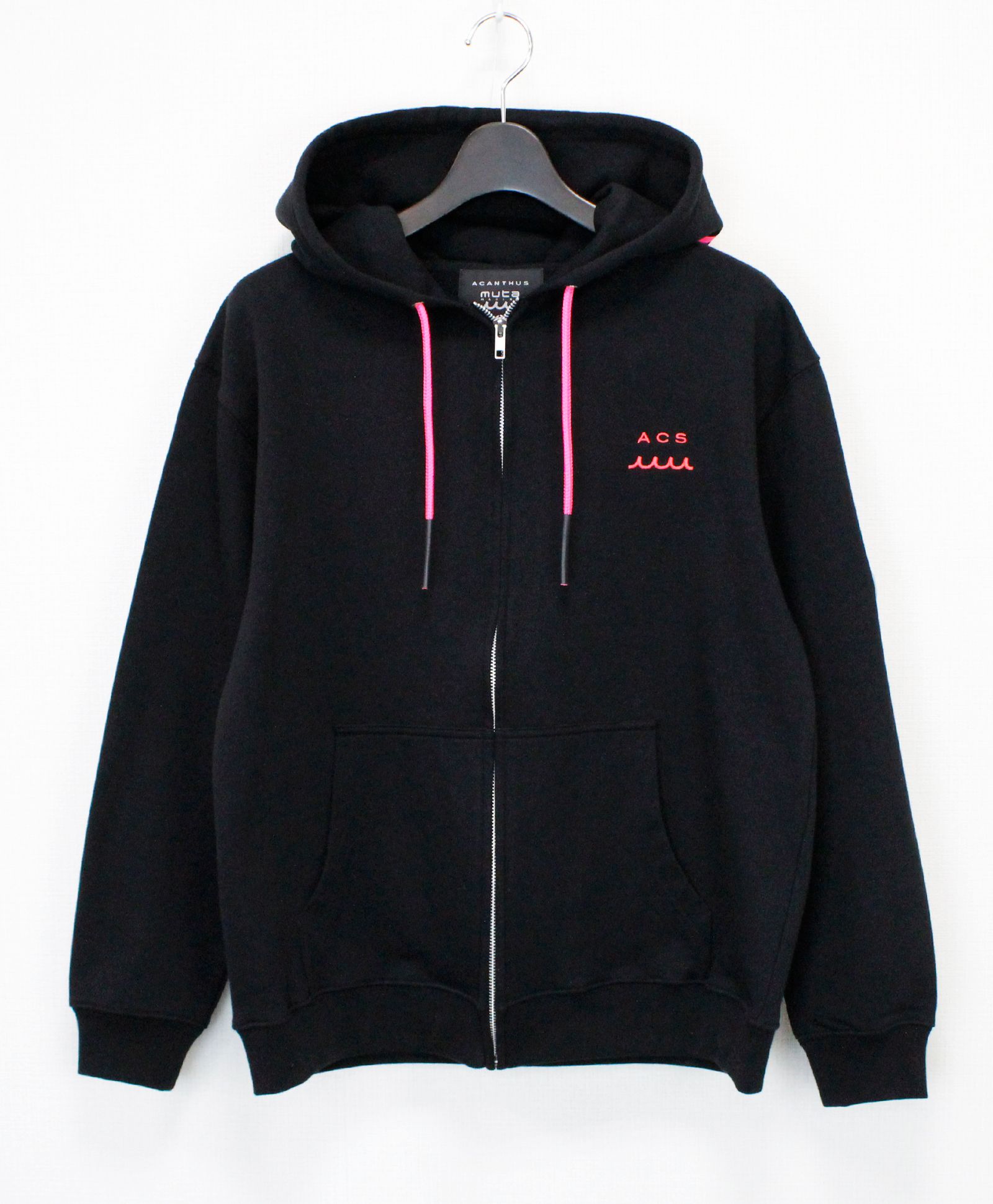 mutaMARINE x ACANTHUS / muta sweet Logo Zip-Up hoodie / ジップパーカー / BLACK【MA2670】