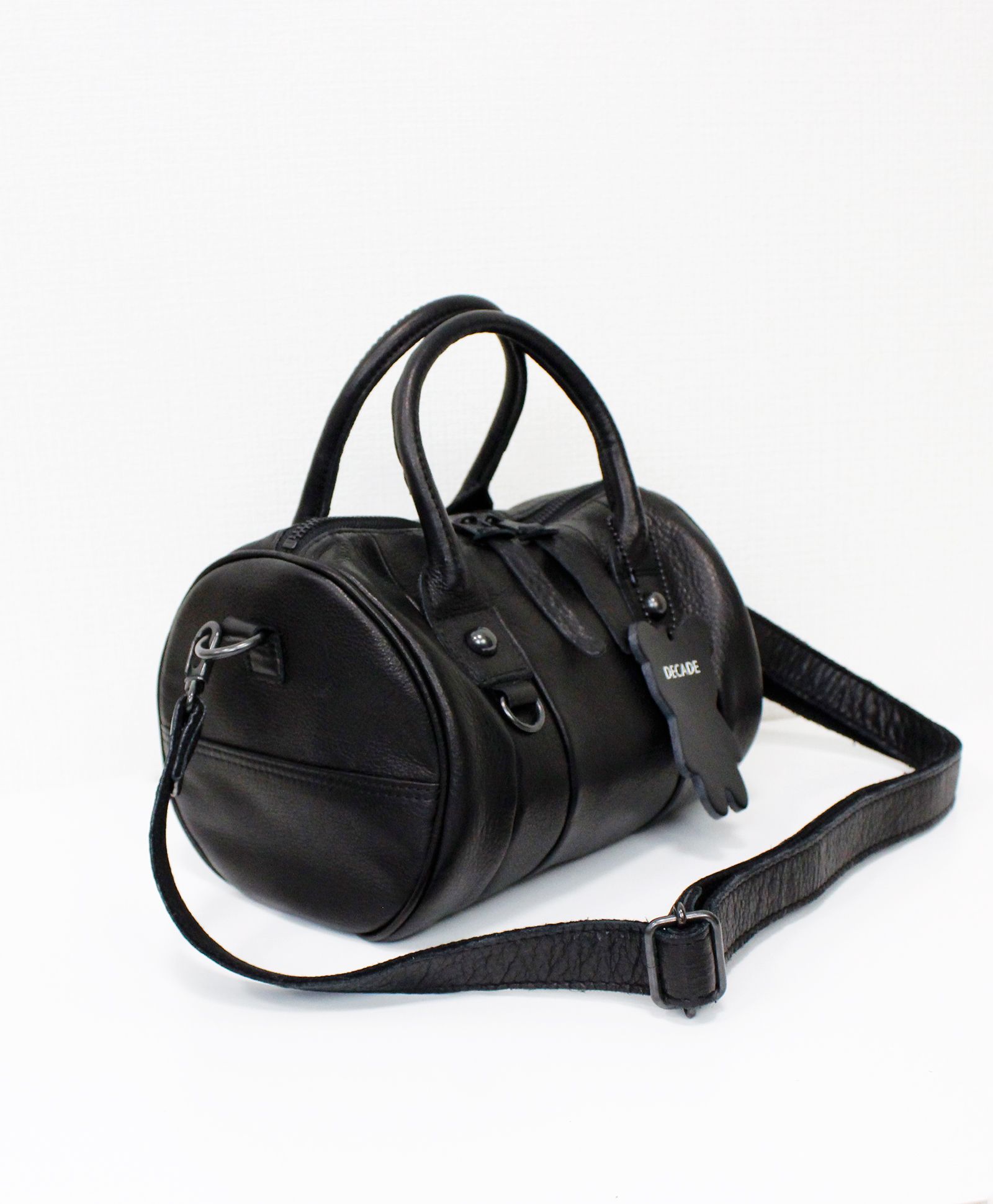 オイルドカウレザー・ミニミニボストンショルダーバッグ / Oiled Cow Leather Mini mini Sholder BOSTON BAG / B-BLACK [DCD-01515 B-BK]