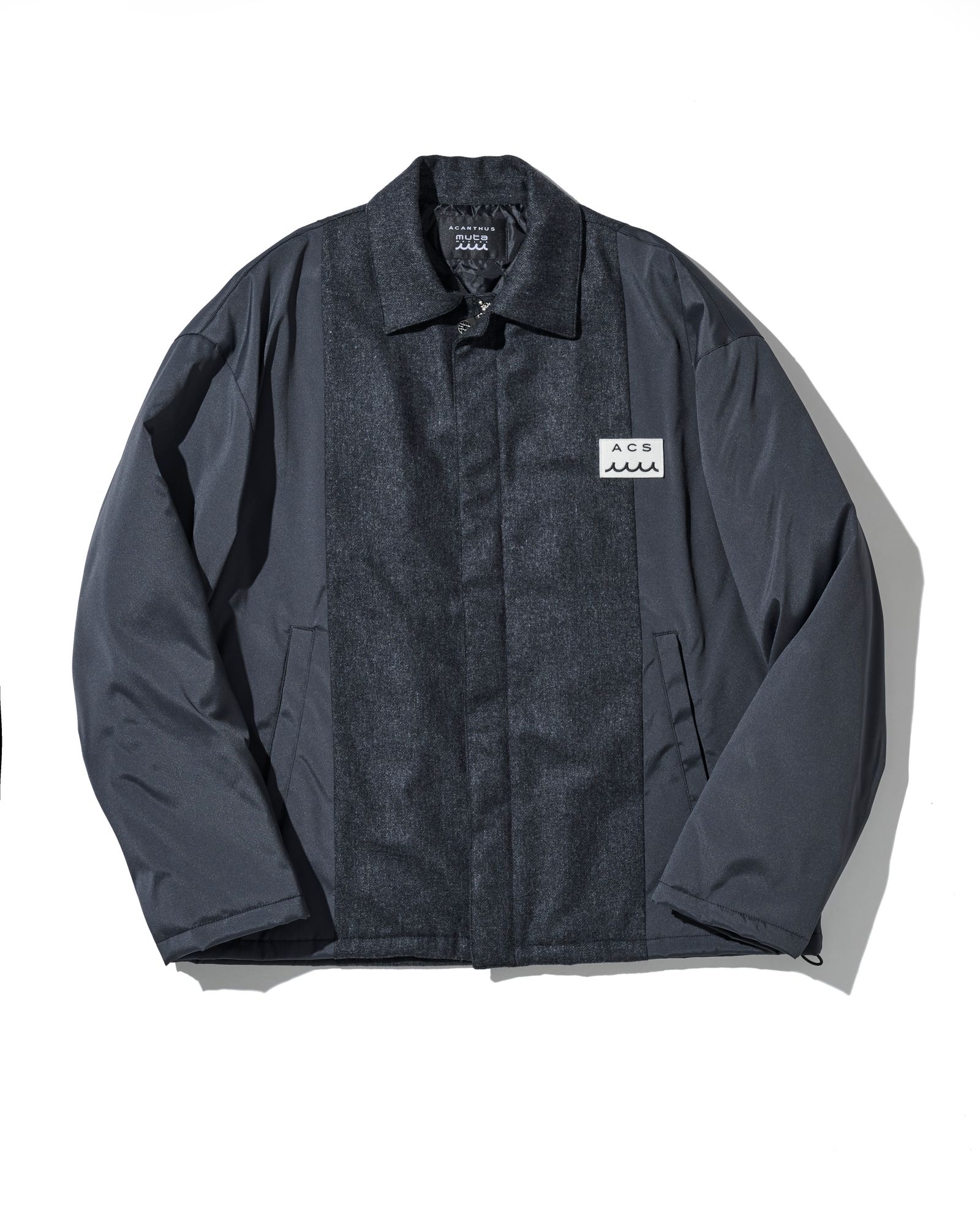 ☆先行予約☆ muta MARINE × ACANTHUS / コーチジャケット / Split Coach Jacket / CHARCOAL 【MA2651】