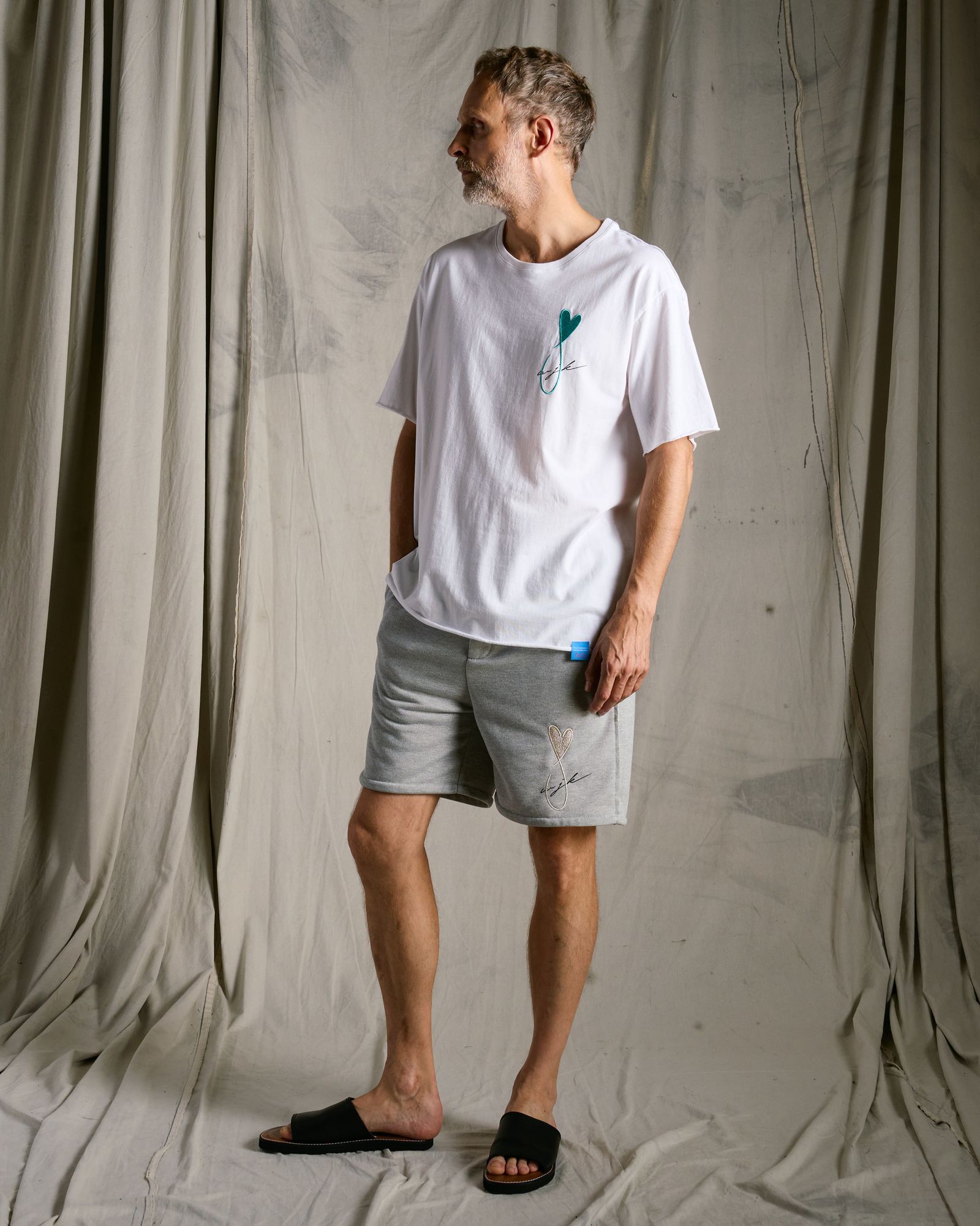 ☆先行予約☆Maison Honoré Paris× wjk  / ハートフィッシュ カットオフ 半袖Tシャツ / heart fish cut-off S/S / white×l.blue【710 hw01k】