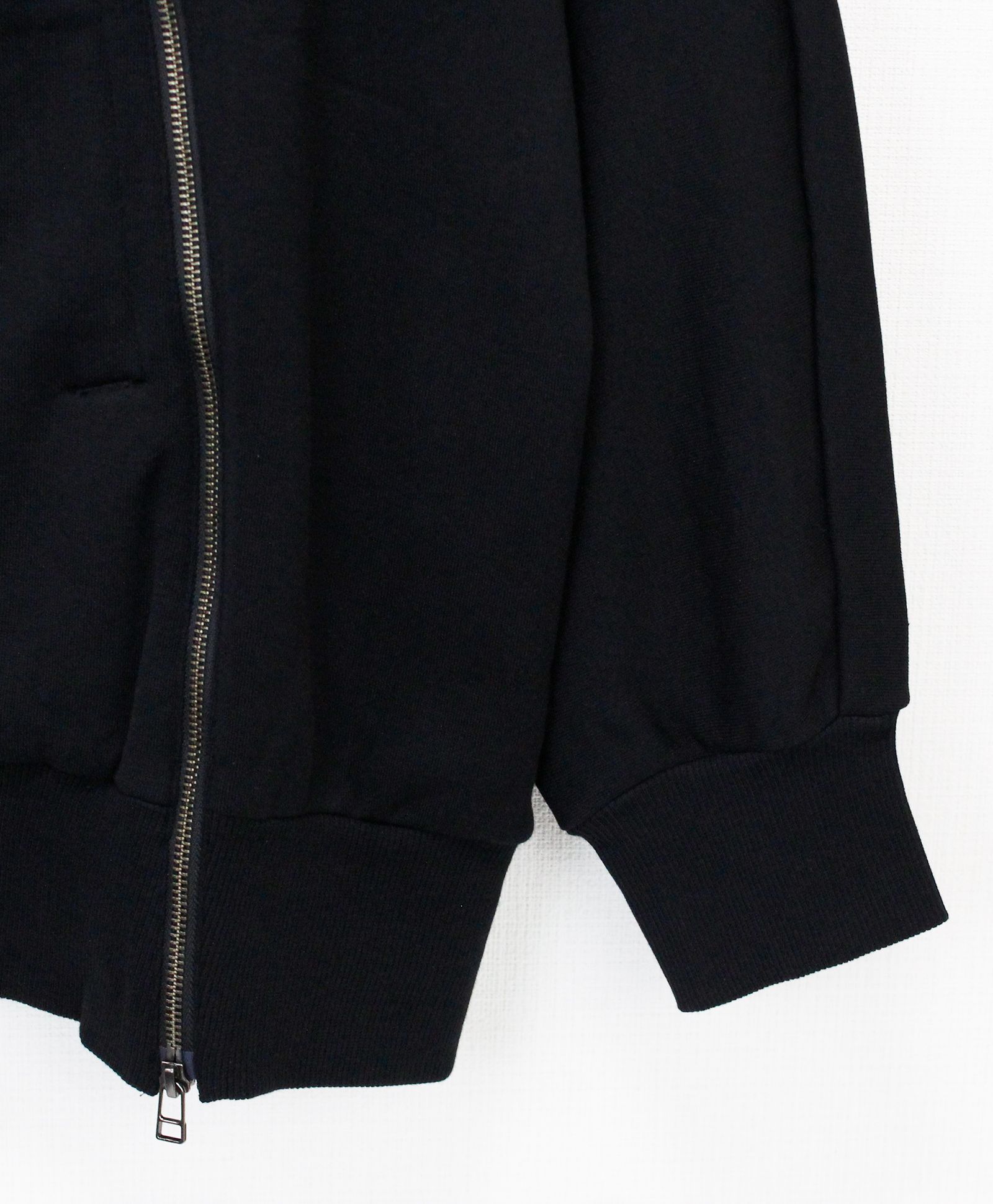 HEAVY LINING DOUBLE ZIPPER HOODIE / BLACK [GJ-T19-032-2]