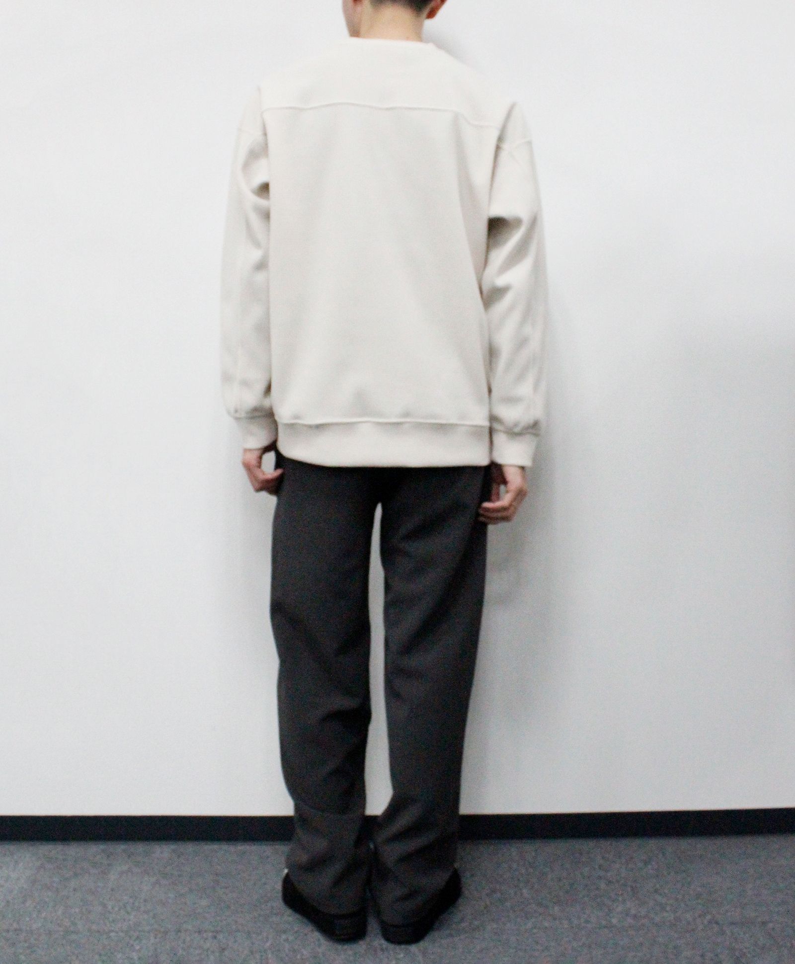 JOGGY ワッフル 切替クルー  / オフ[86004]