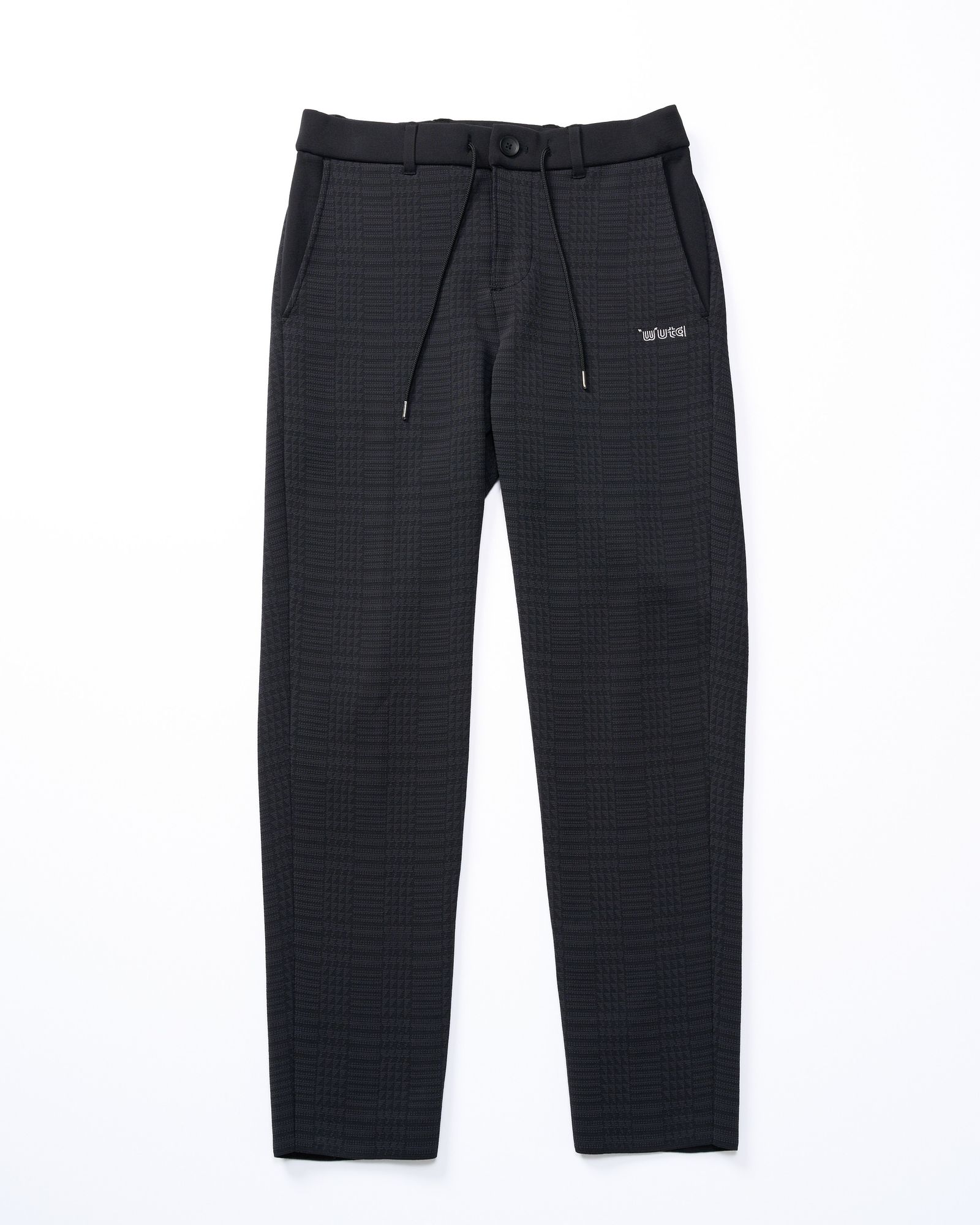 ☆先行予約☆ muta × wjk  / ニットイージースラックス / function knit easy slacks(jacquard check) / BLACK CHECK [504 mw08j]