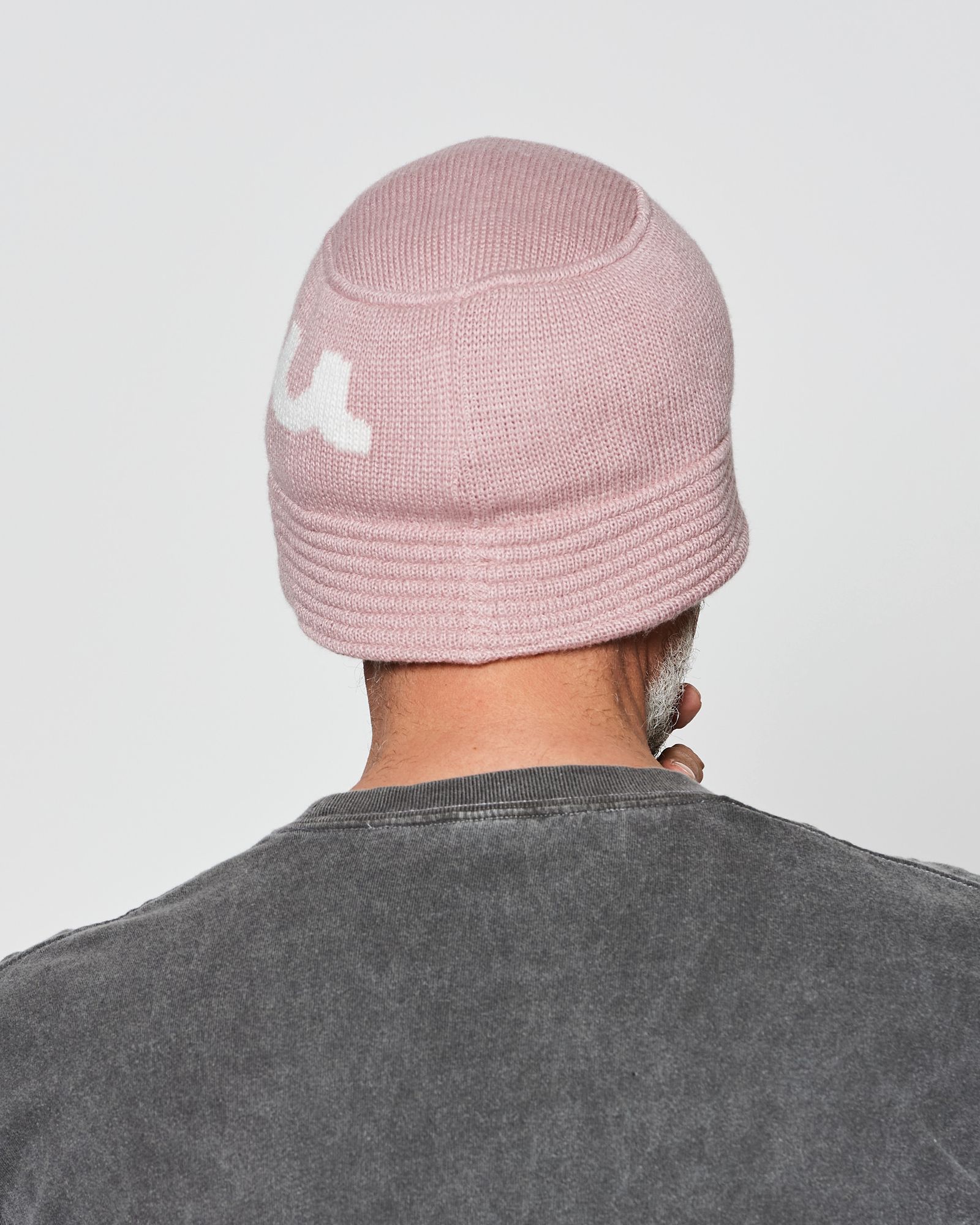 ☆先行予約販売2025年10月下旬～11月下旬頃入荷予定☆ ACANTHUS × muta MARINE / muta Wave Logo Knit Bucket Hat / ニットバケットハット / PINK 【MA2543】