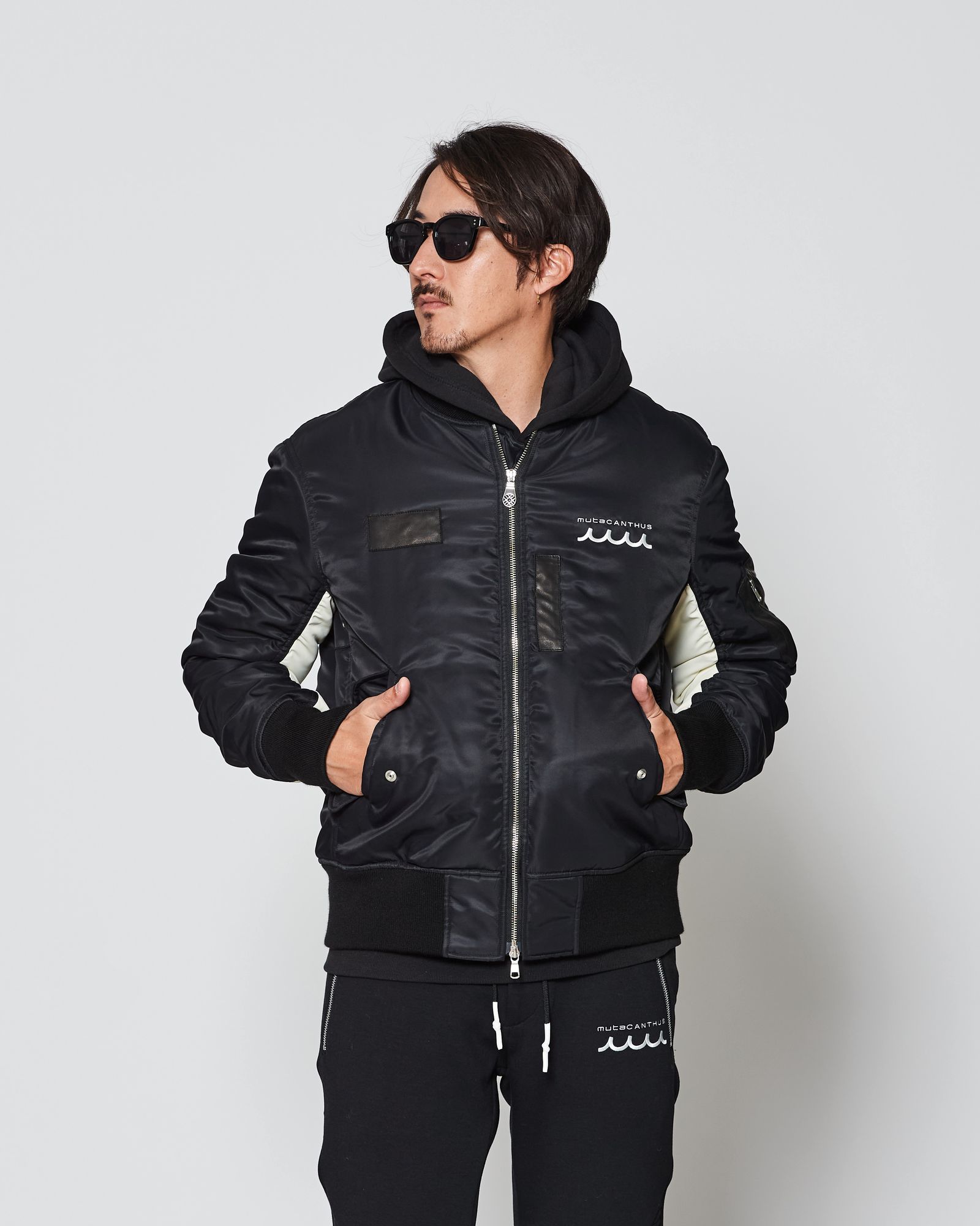 ☆先行予約販売2025年9月下旬～10月下旬頃入荷予定☆ ACANTHUS × muta MARINE / muta Nylon MA-1 / MA-1 / BLACK 【MA2531】